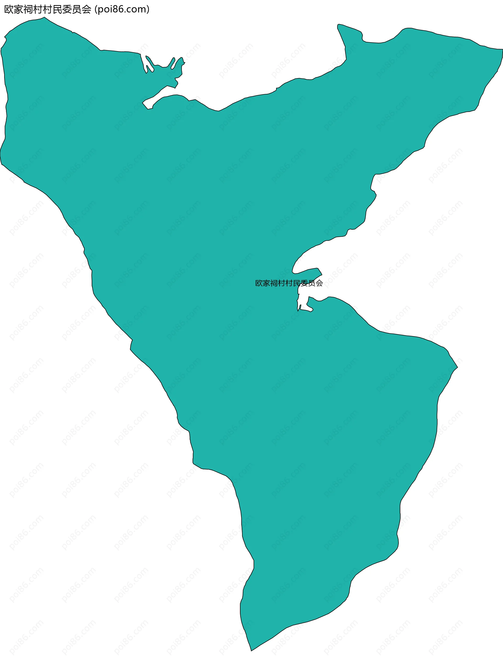欧家祠村村民委员会边界地图