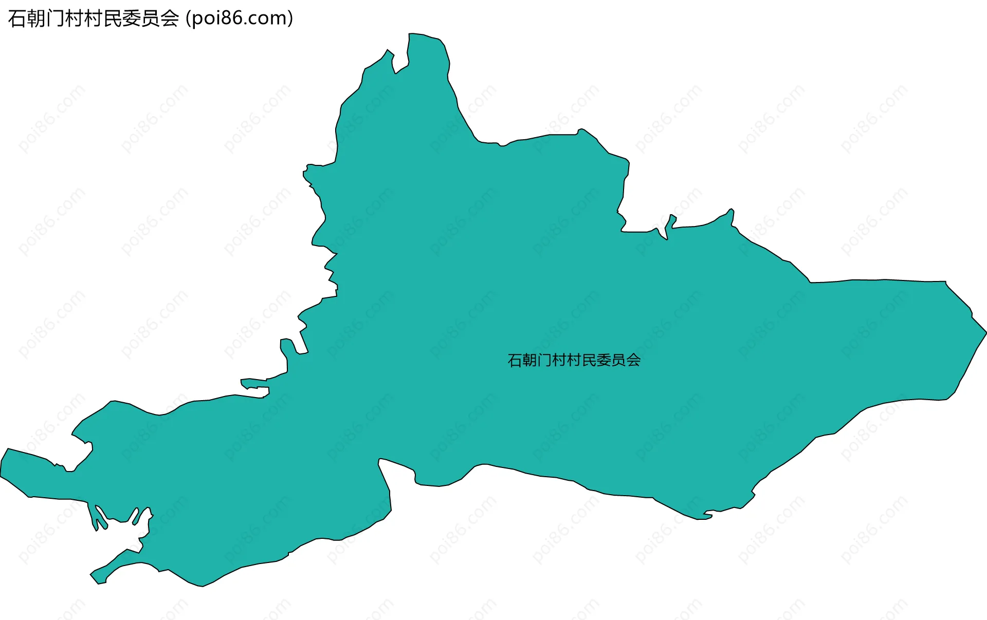 石朝门村村民委员会边界地图