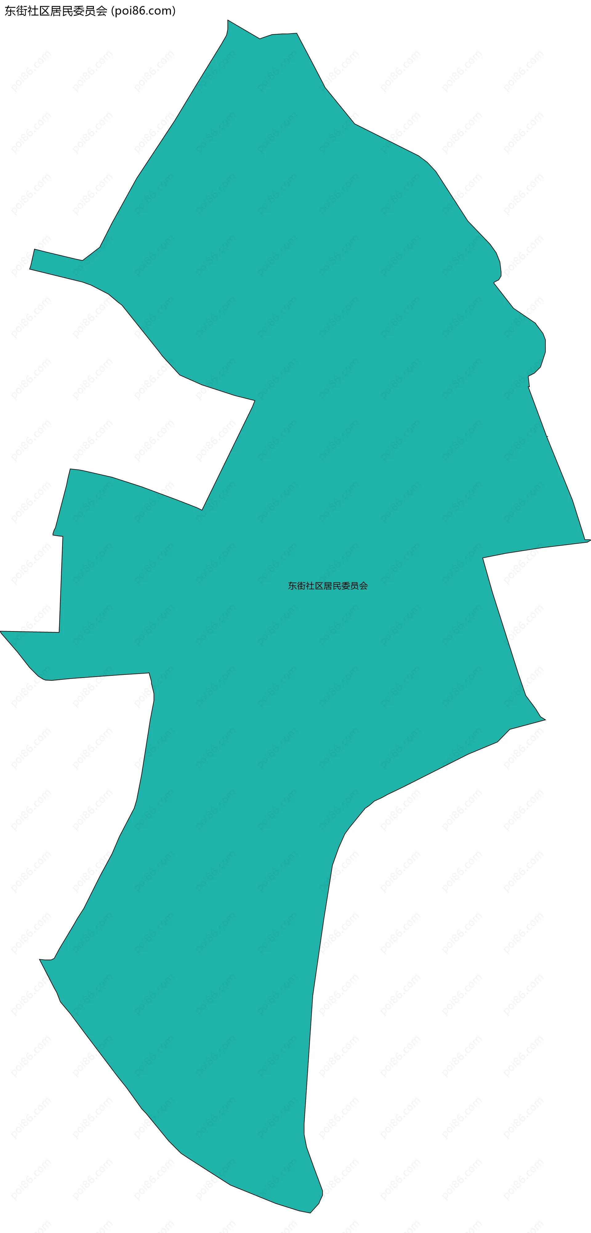 东街社区居民委员会边界地图