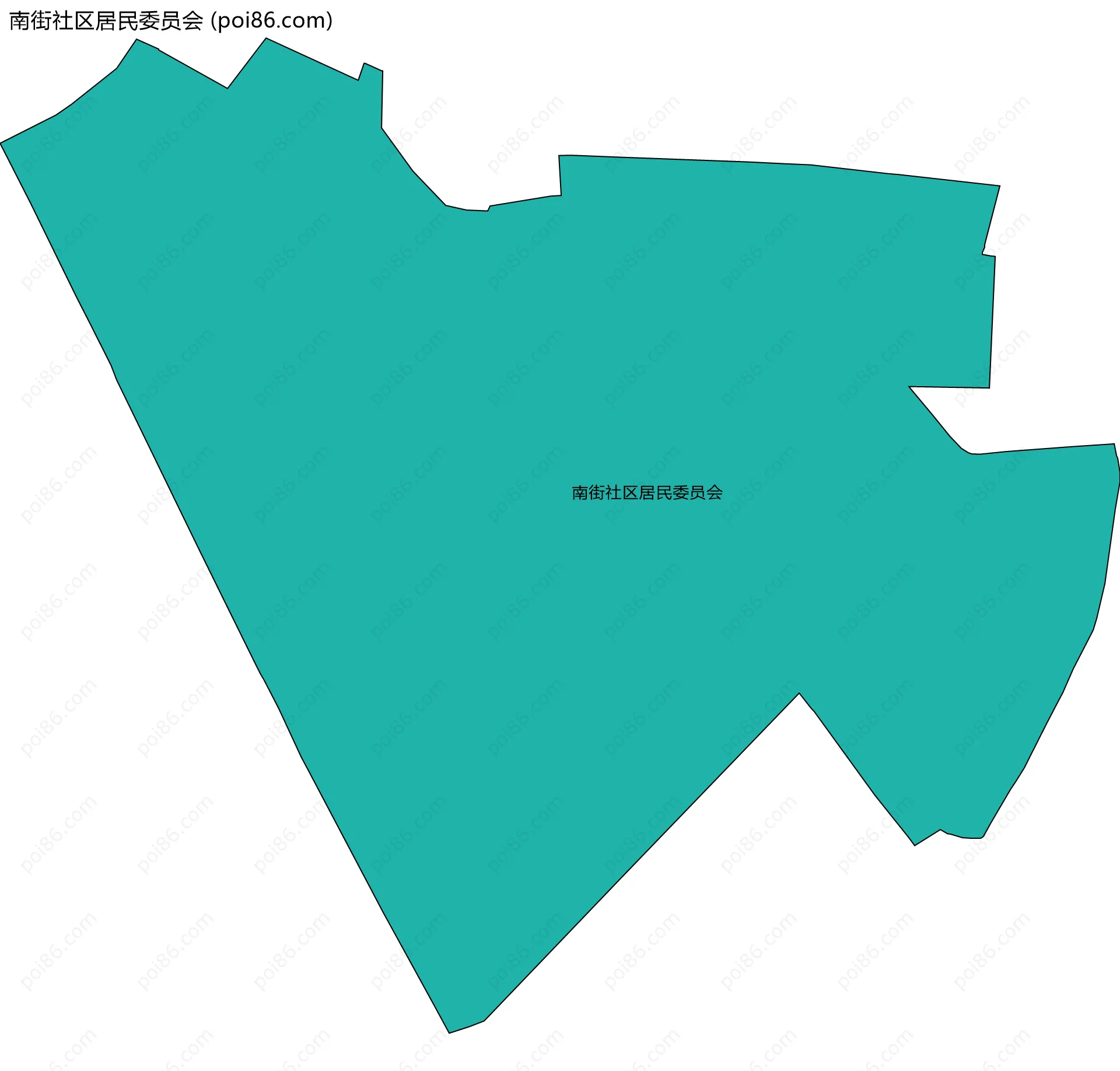 南街社区居民委员会边界地图