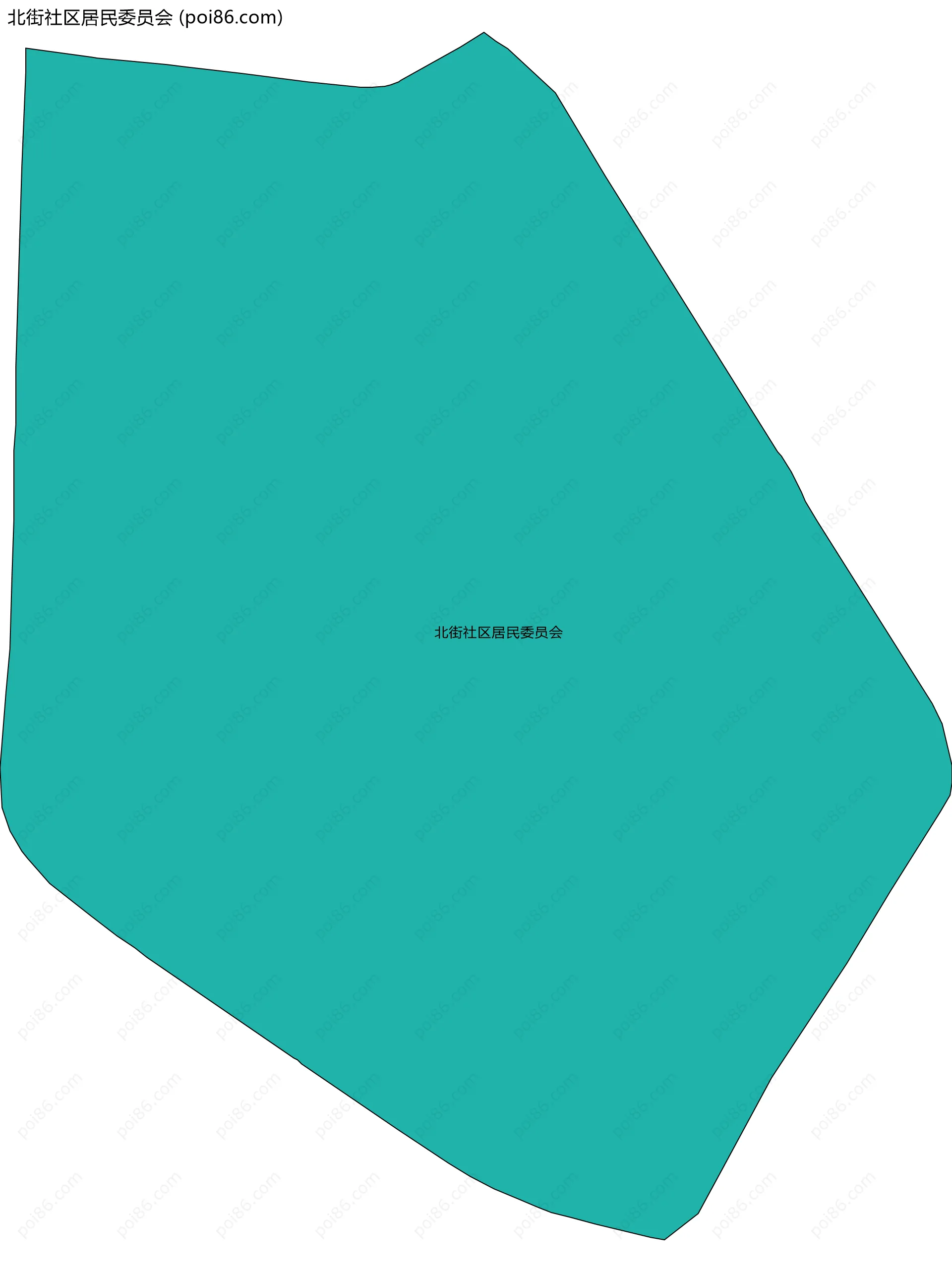 北街社区居民委员会边界地图