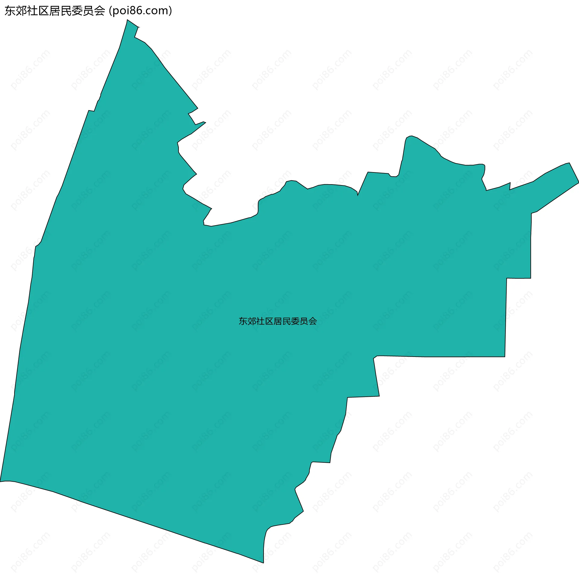 东郊社区居民委员会边界地图
