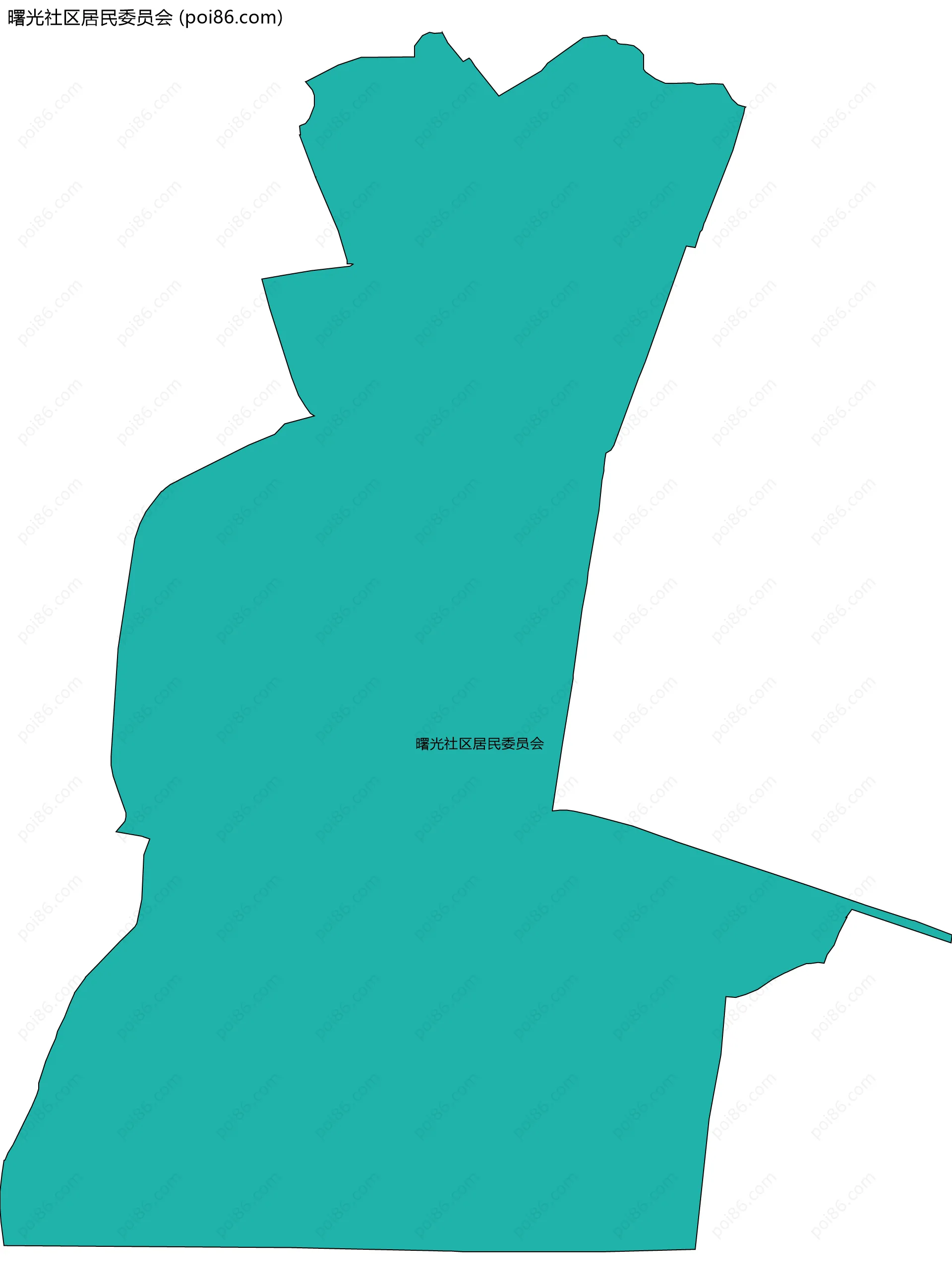 曙光社区居民委员会边界地图