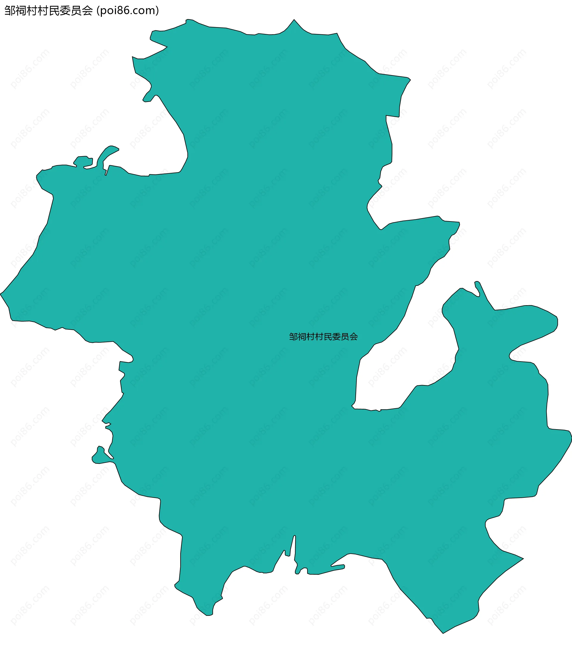 邹祠村村民委员会边界地图