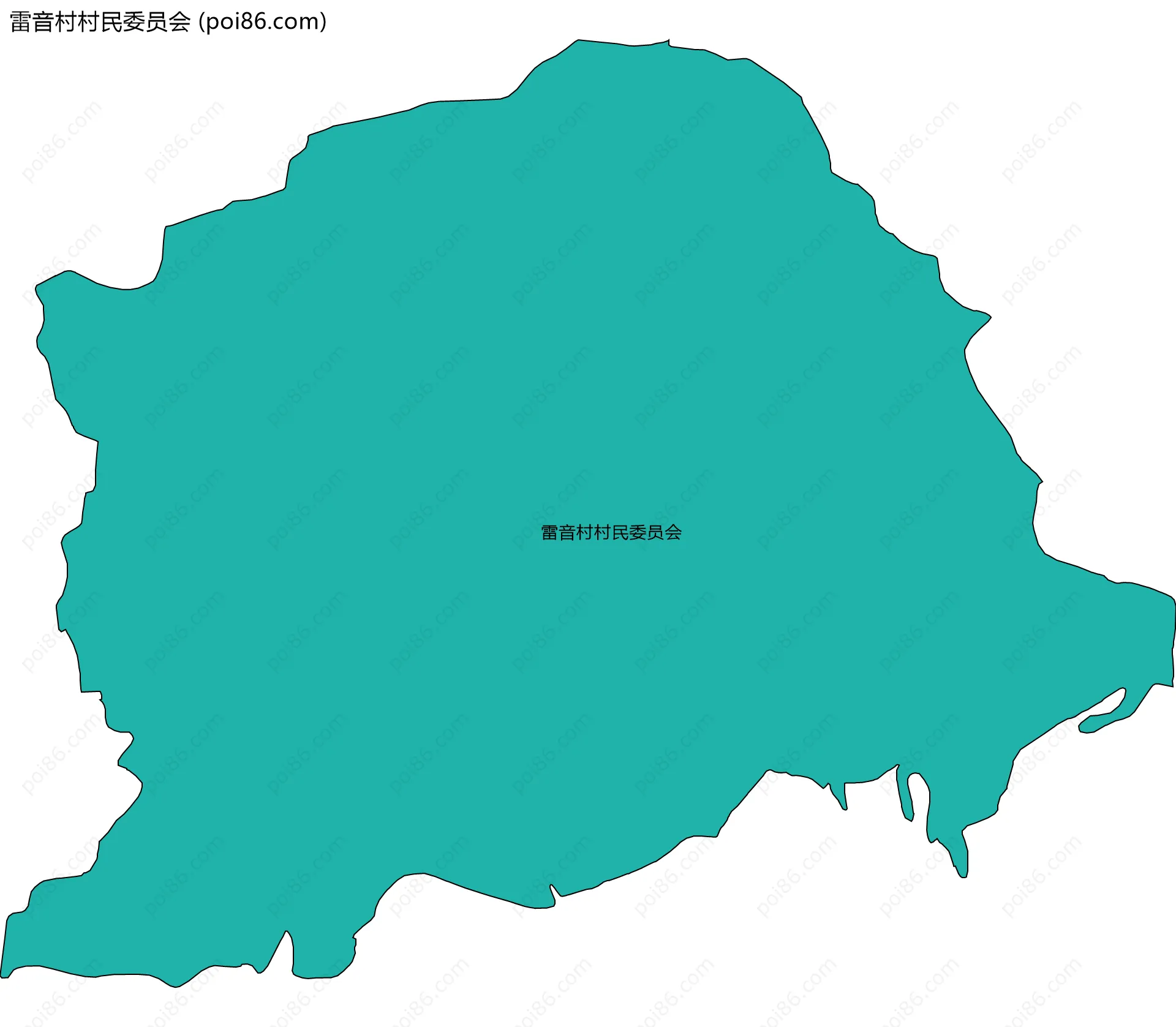 雷音村村民委员会边界地图