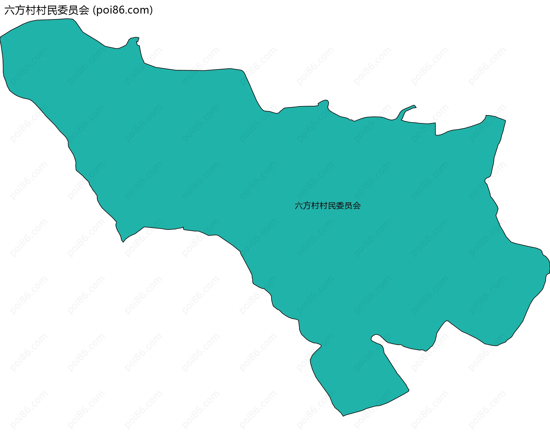 六方村村民委员会边界地图