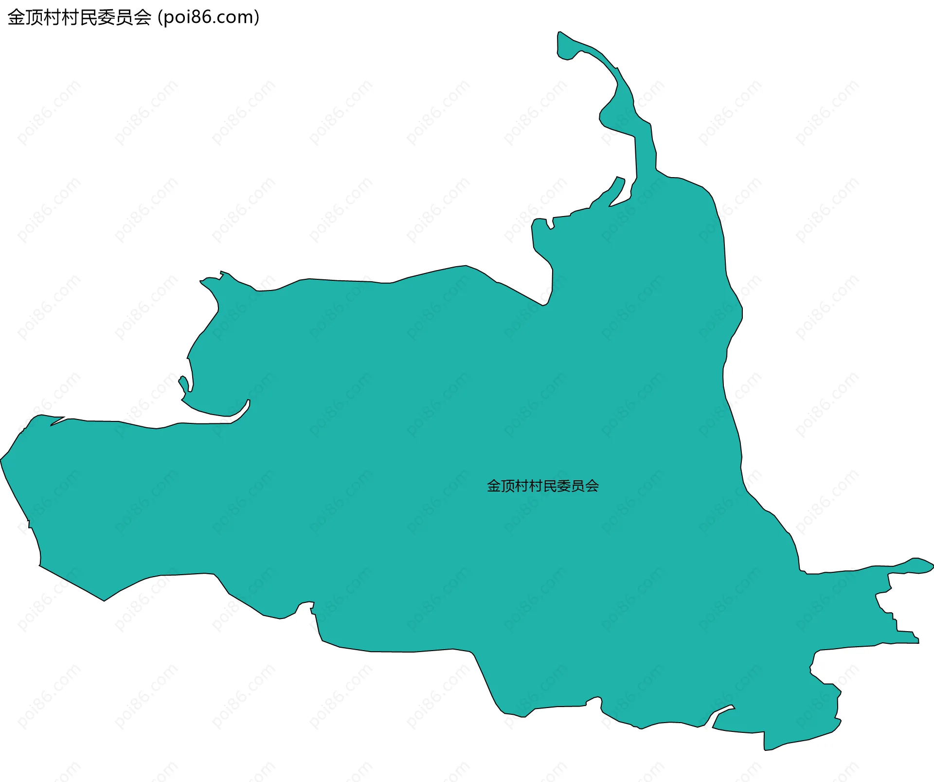 金顶村村民委员会边界地图