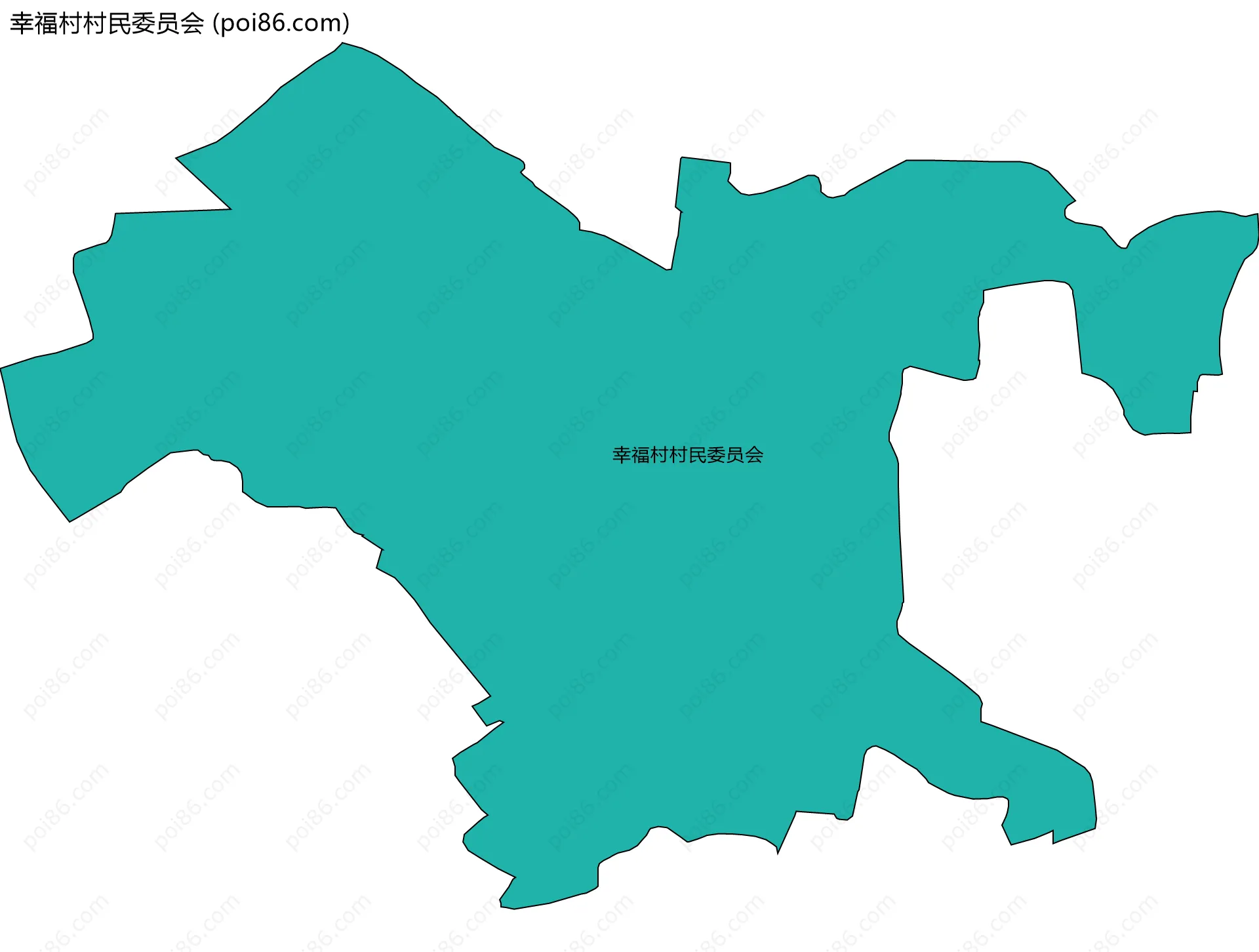 幸福村村民委员会边界地图