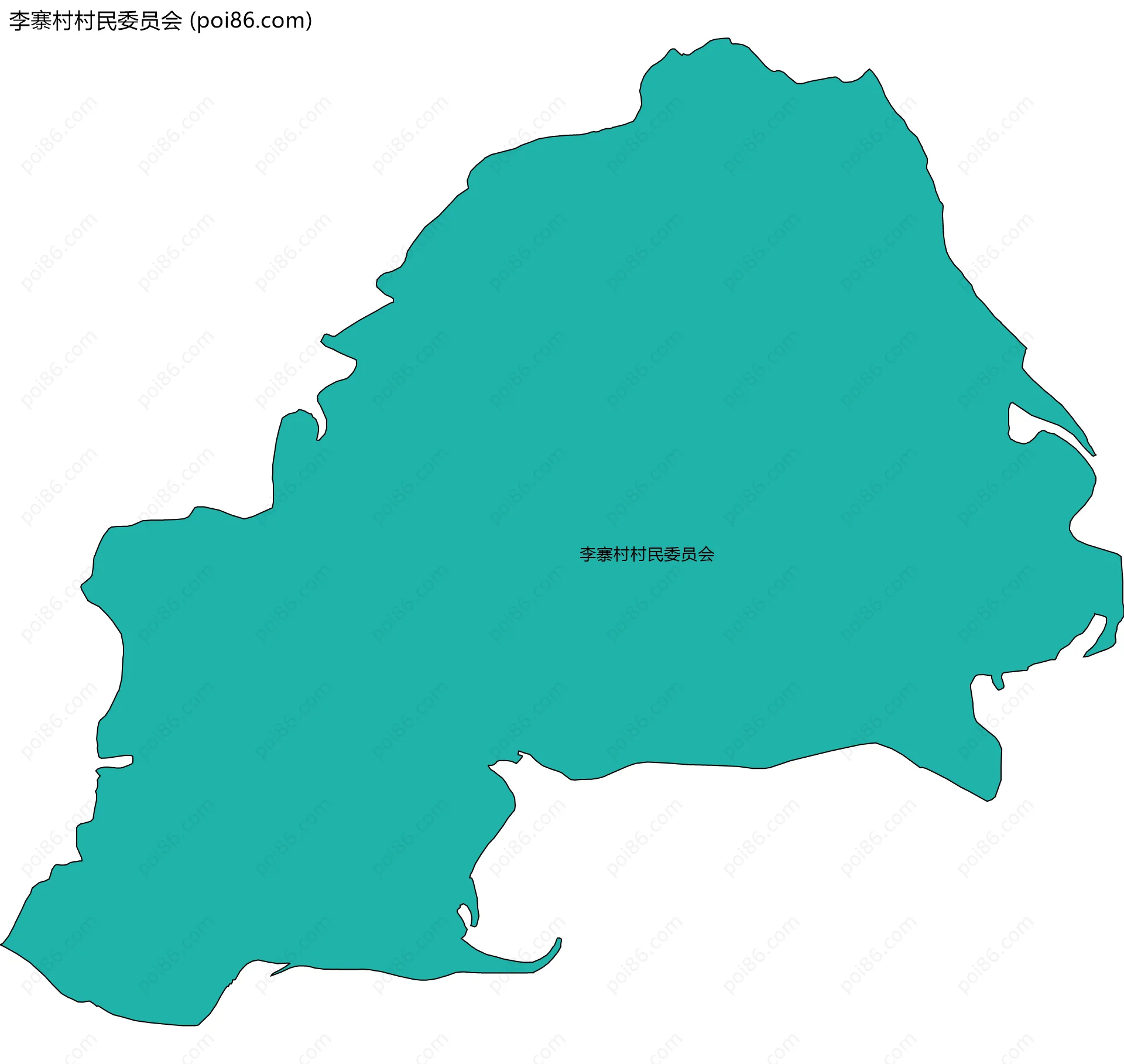 李寨村村民委员会边界地图