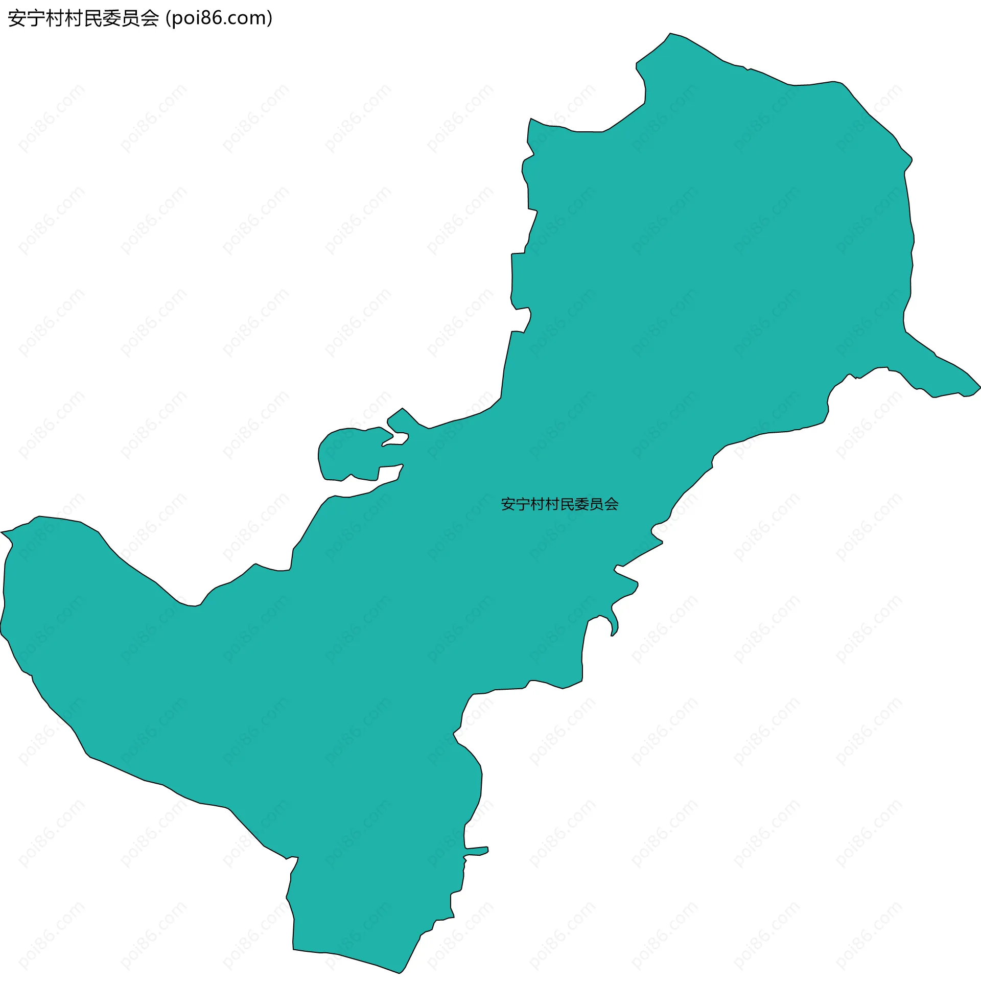 安宁村村民委员会边界地图