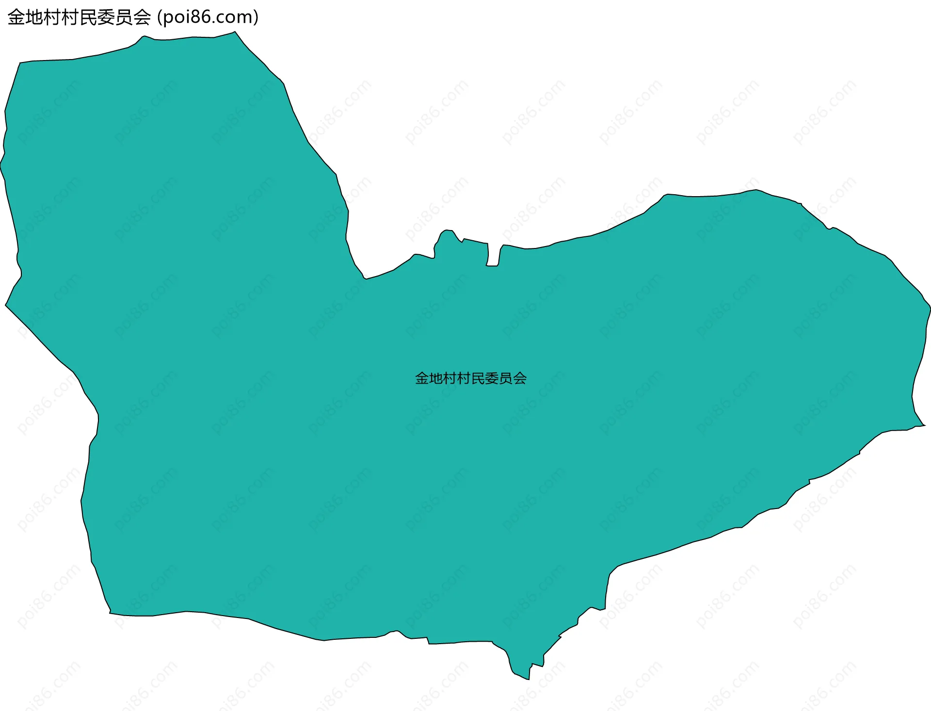 金地村村民委员会边界地图