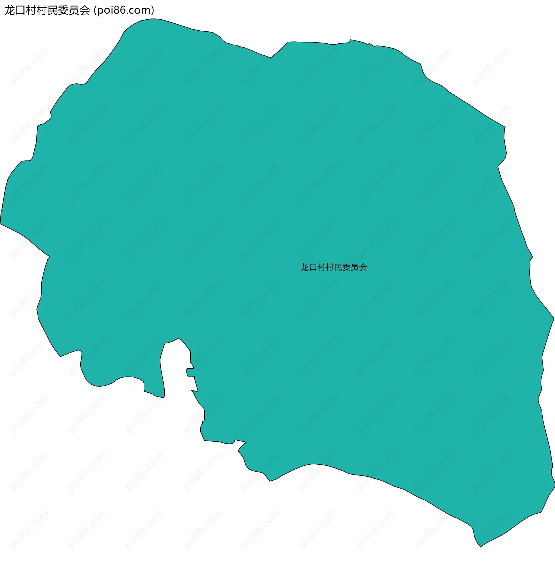 龙口村村民委员会边界地图
