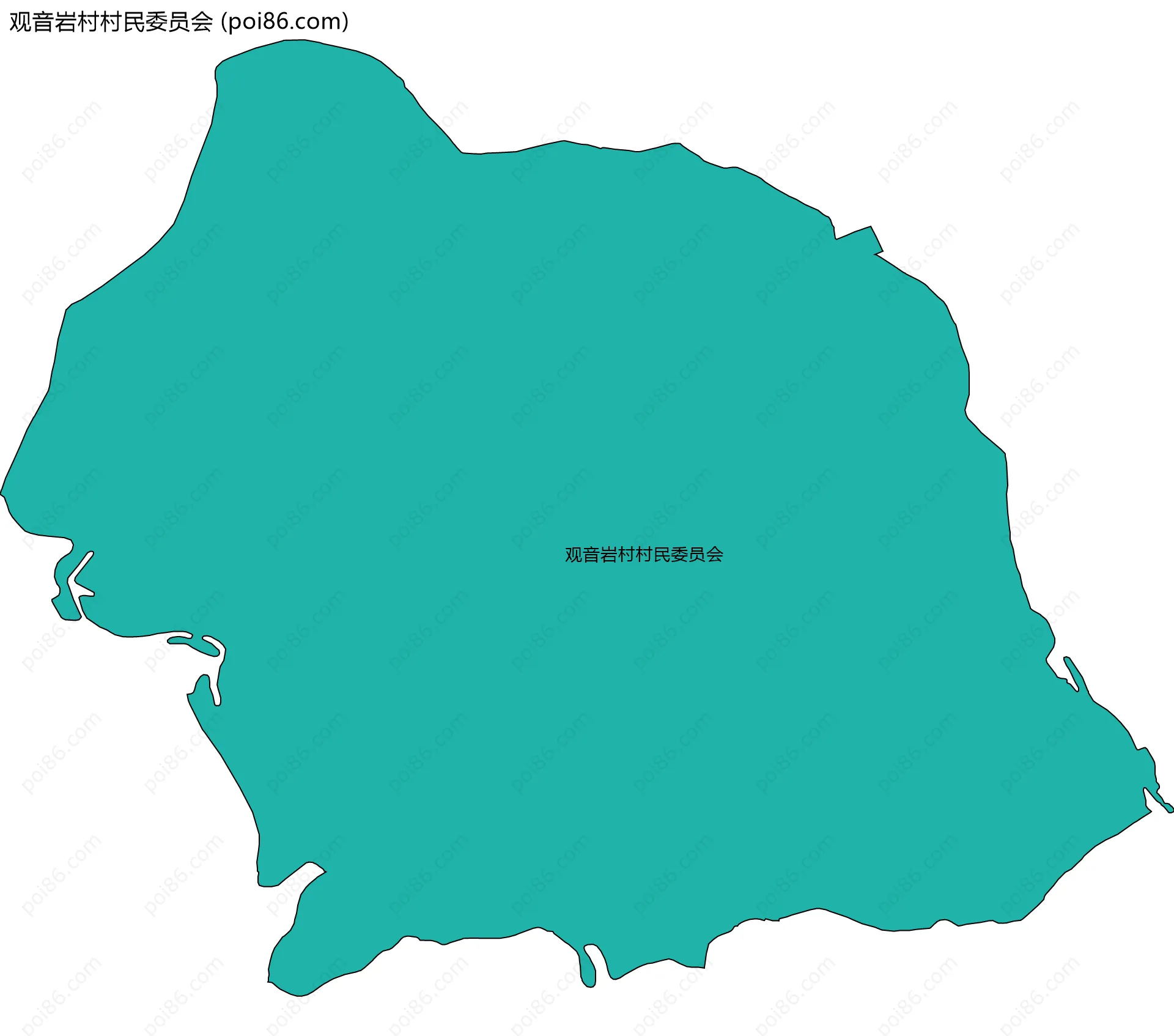 观音岩村村民委员会边界地图