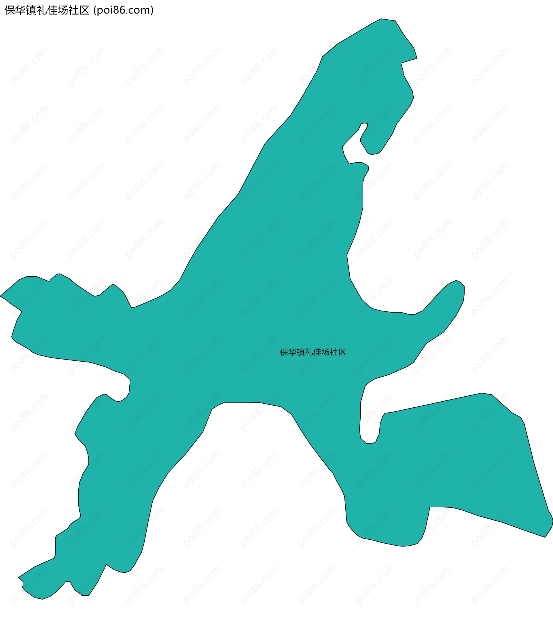 保华镇礼佳场社区边界地图