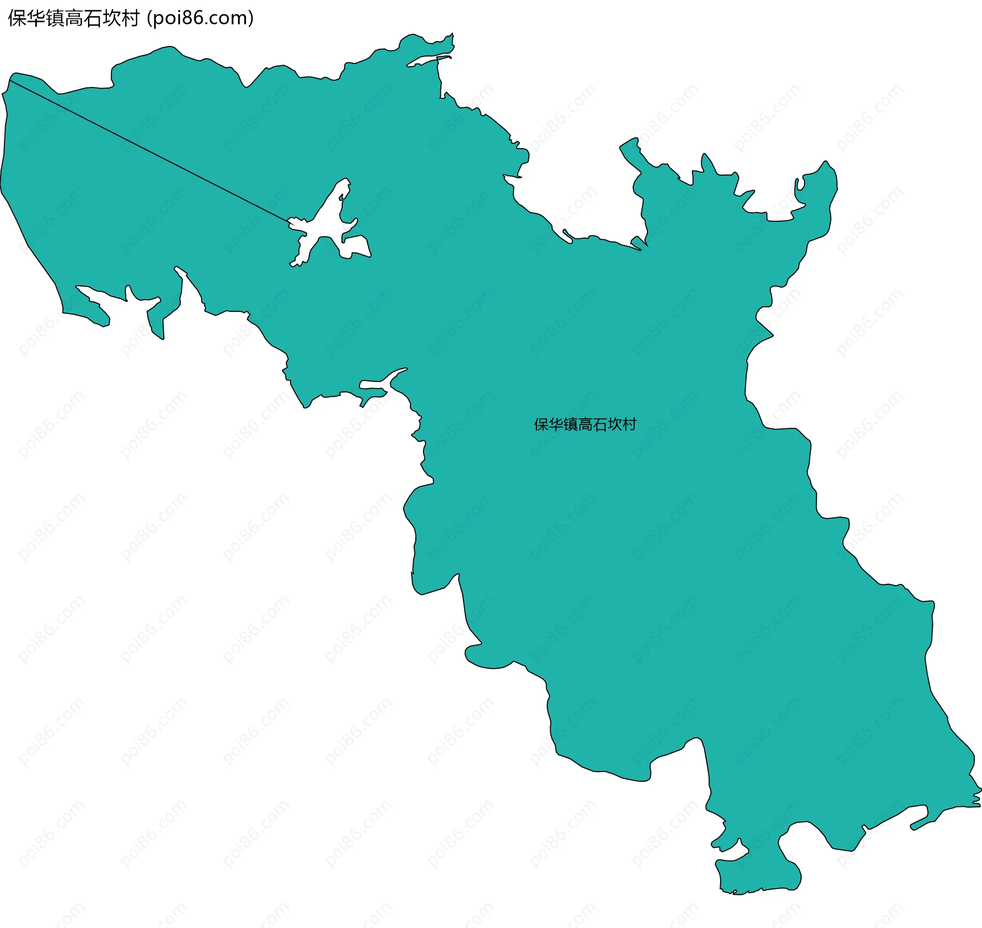 保华镇高石坎村边界地图