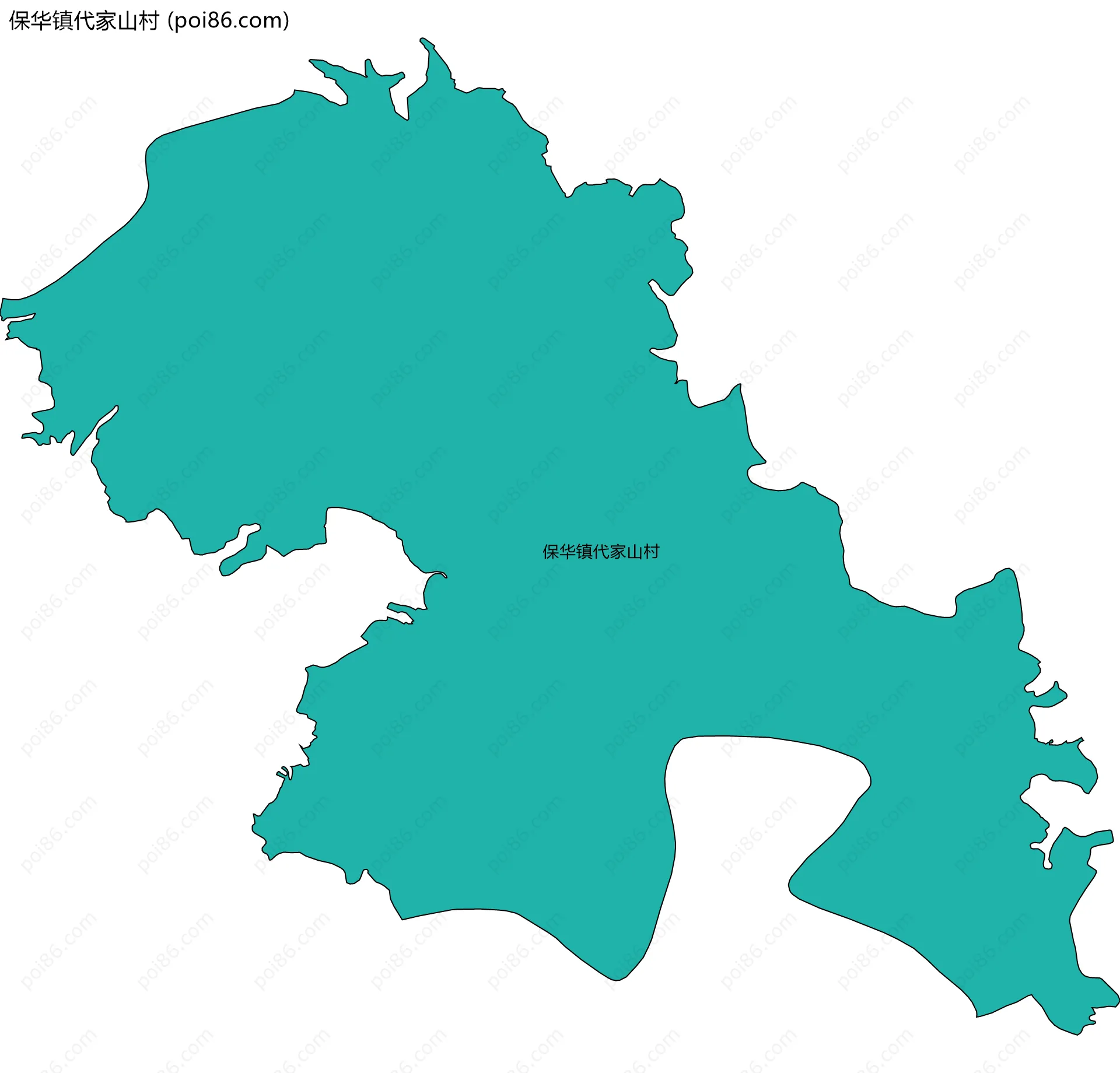 保华镇代家山村边界地图