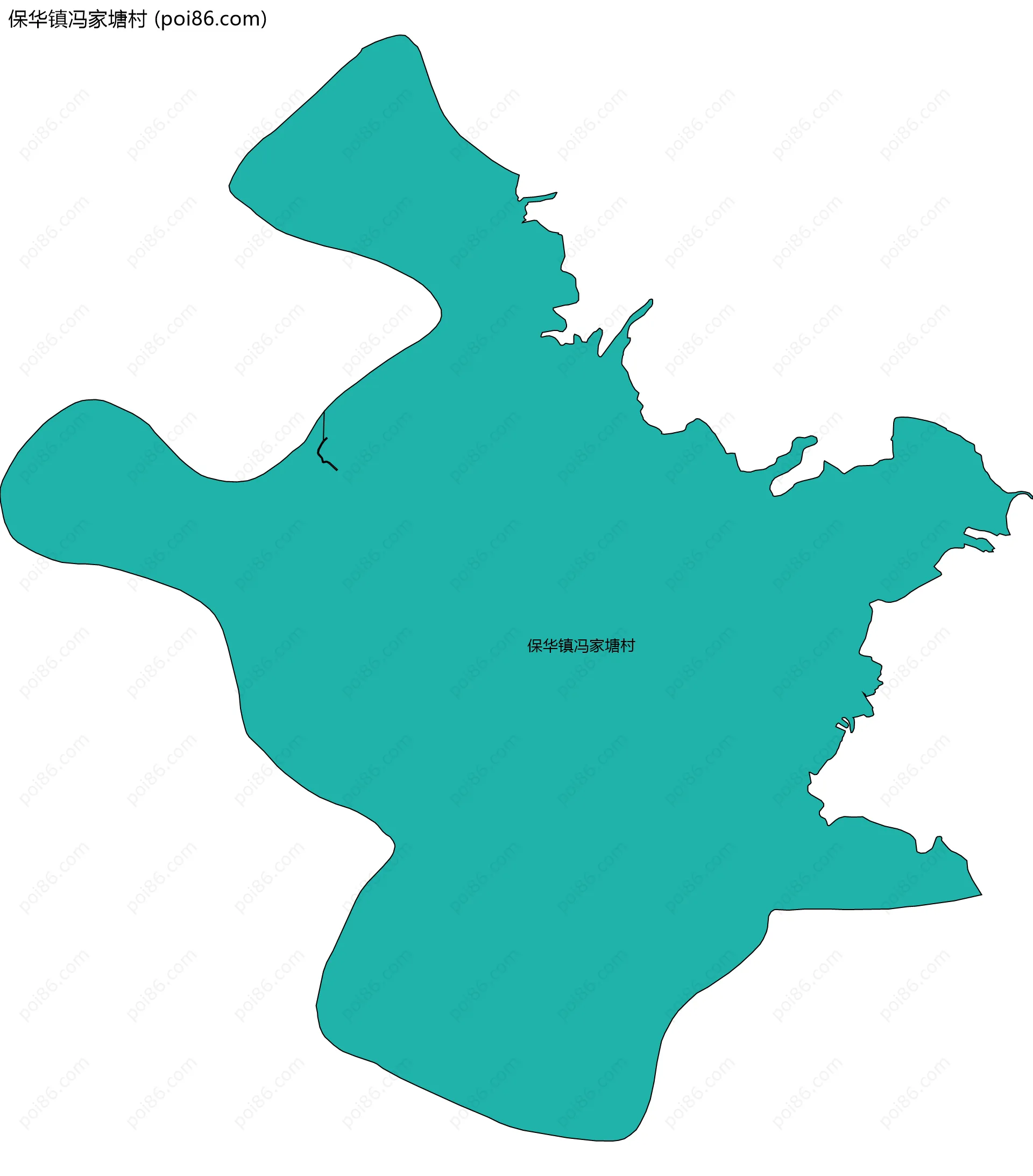 保华镇冯家塘村边界地图