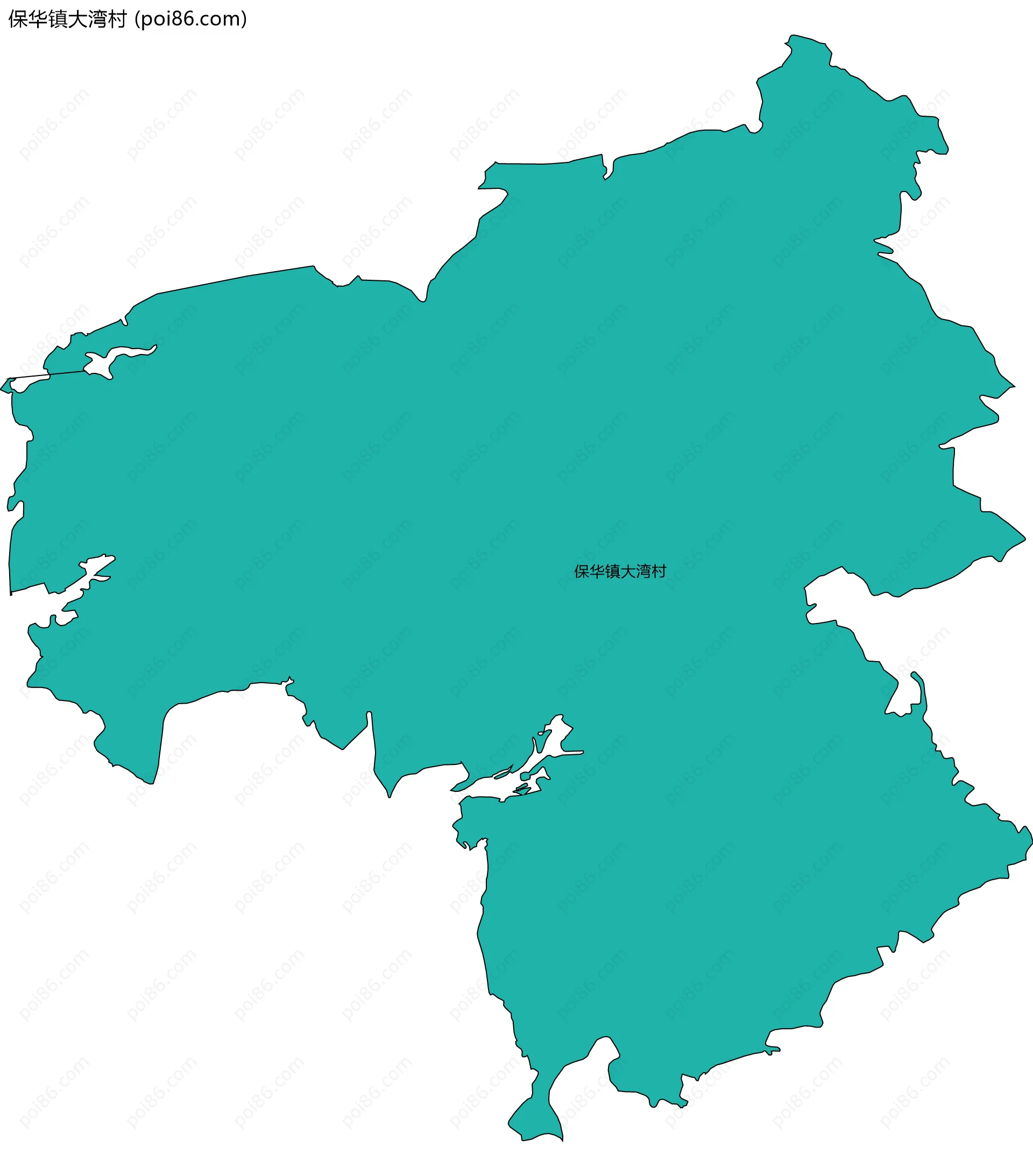 保华镇大湾村边界地图