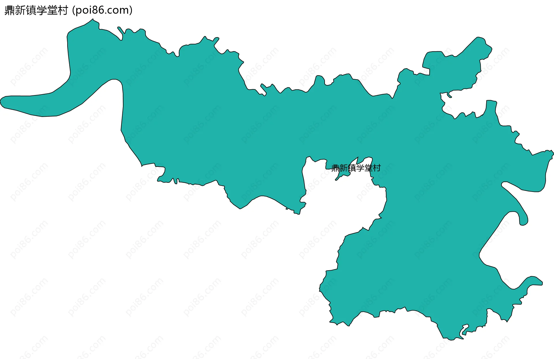 鼎新镇学堂村边界地图