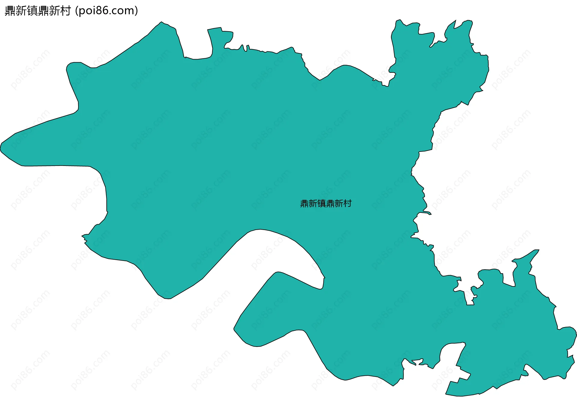 鼎新镇鼎新村边界地图