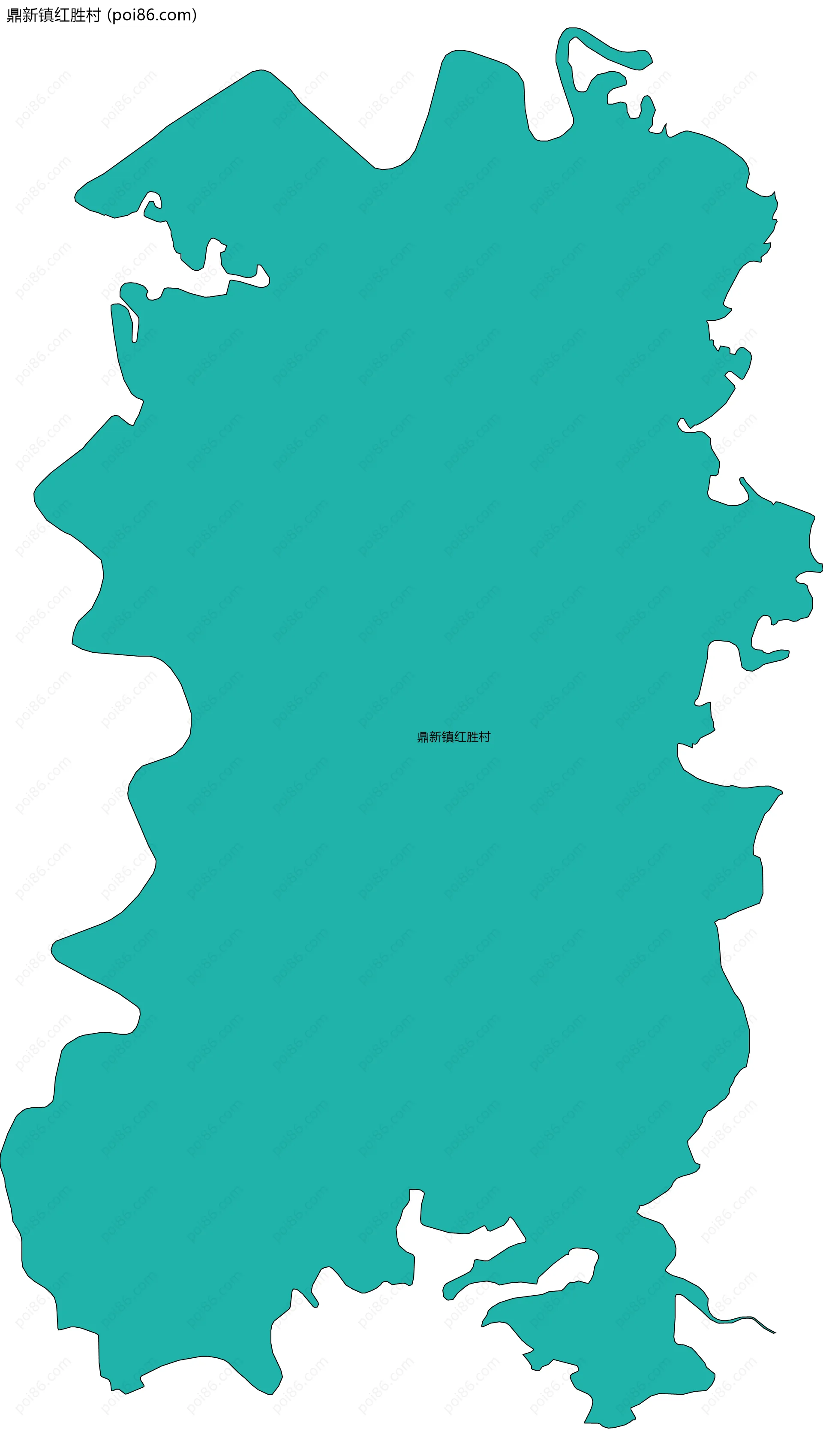 鼎新镇红胜村边界地图