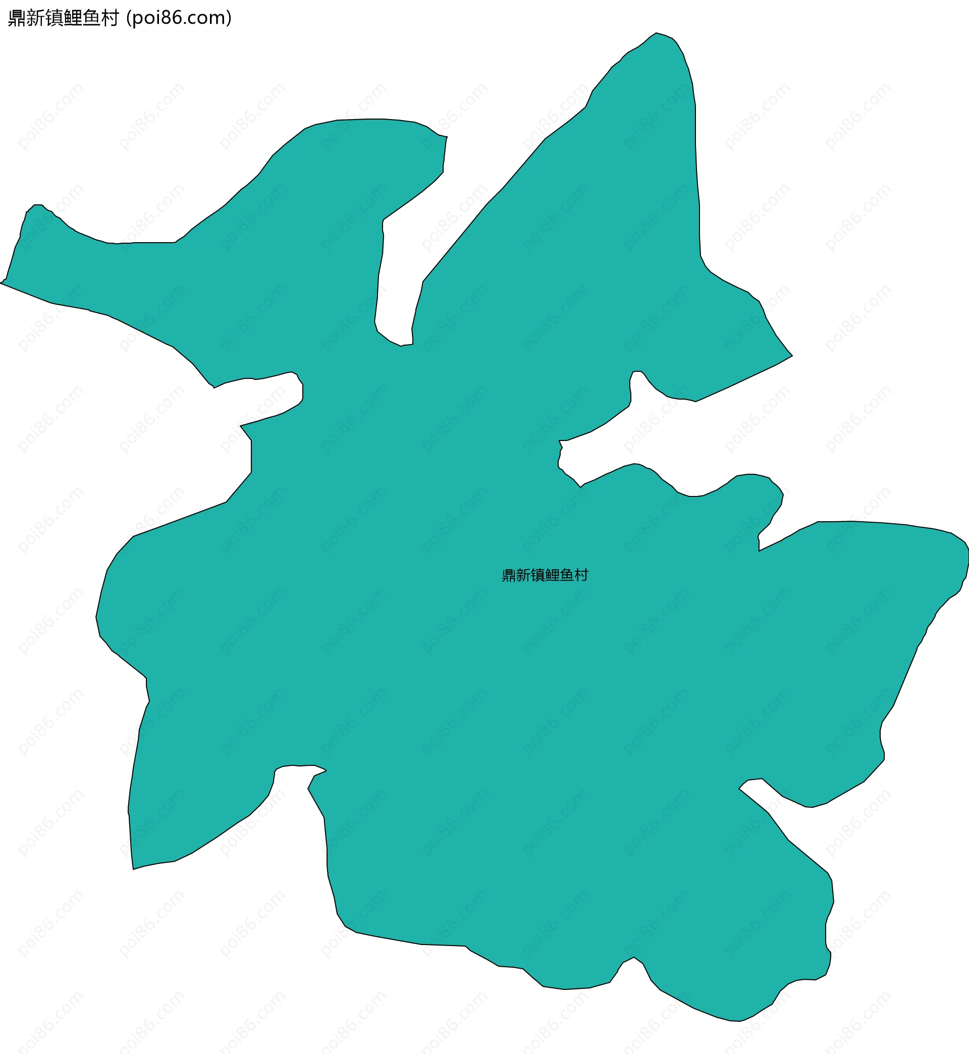 鼎新镇鲤鱼村边界地图