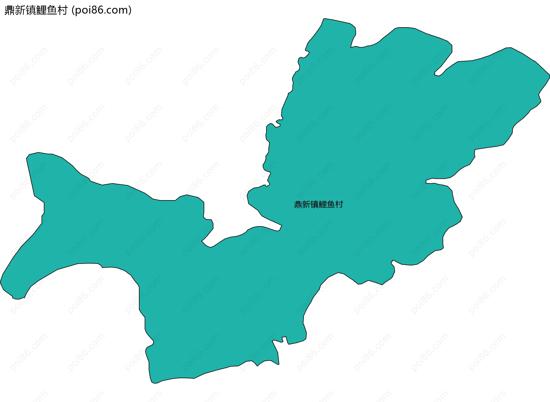 鼎新镇鲤鱼村边界地图