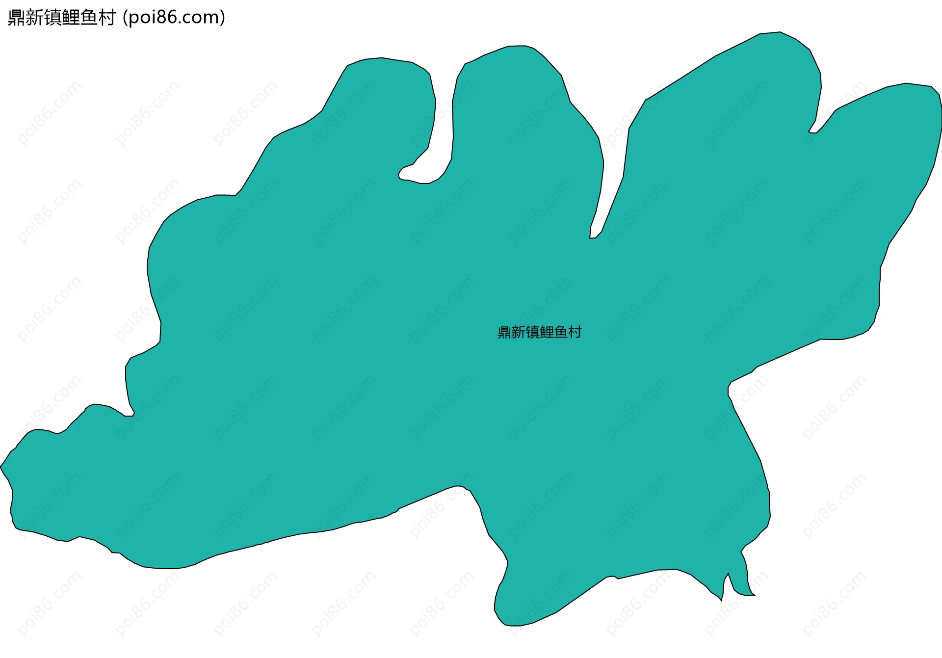 鼎新镇鲤鱼村边界地图