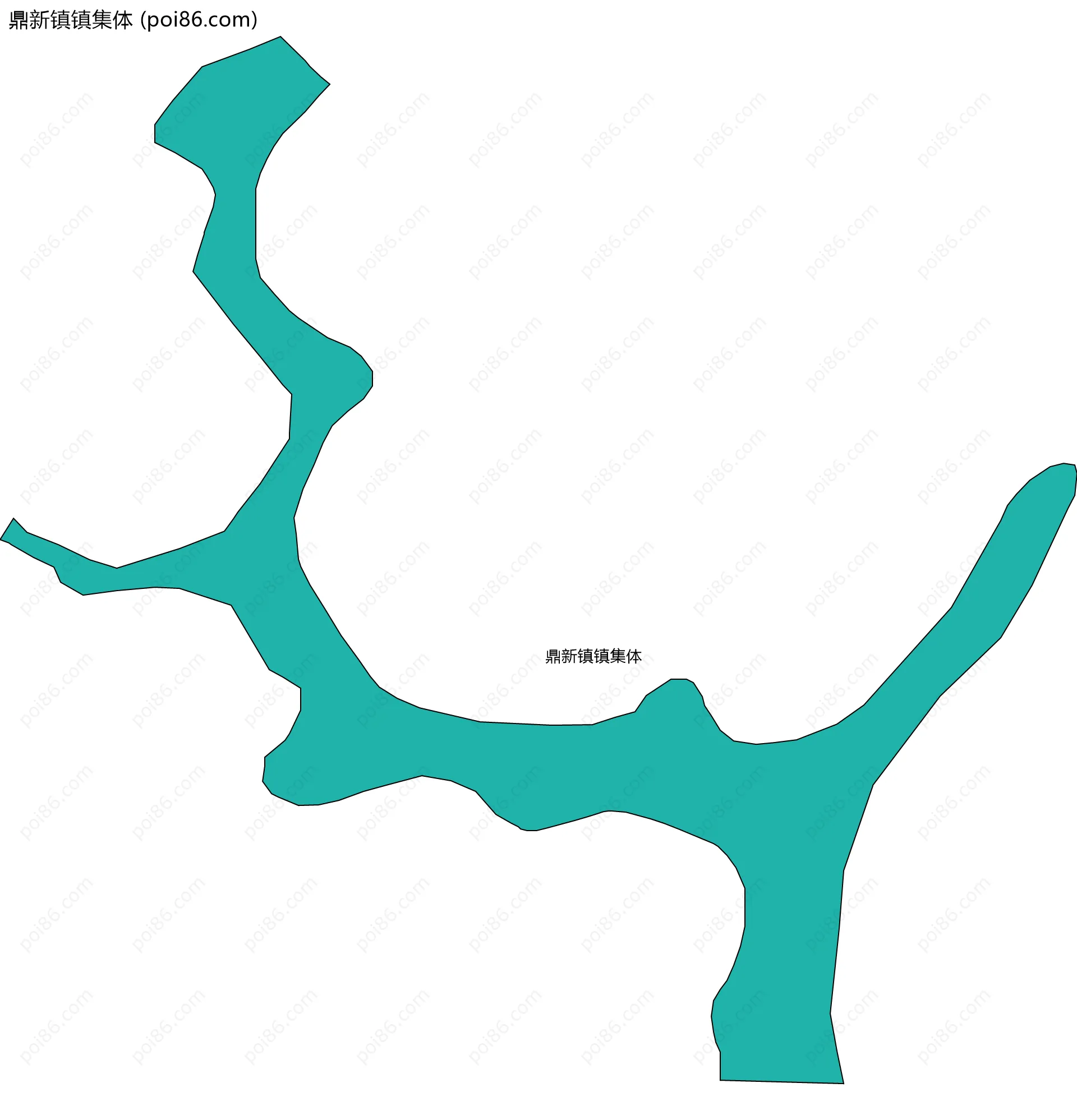 鼎新镇镇集体边界地图