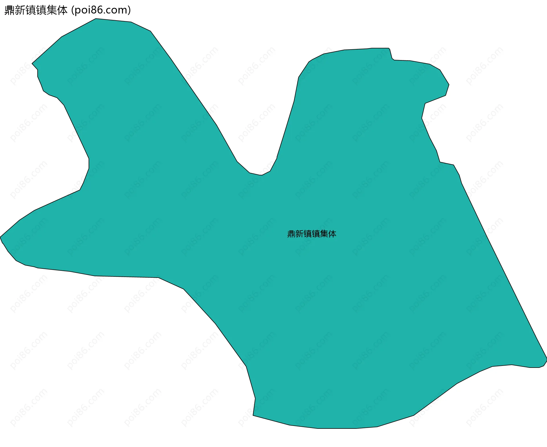 鼎新镇镇集体边界地图