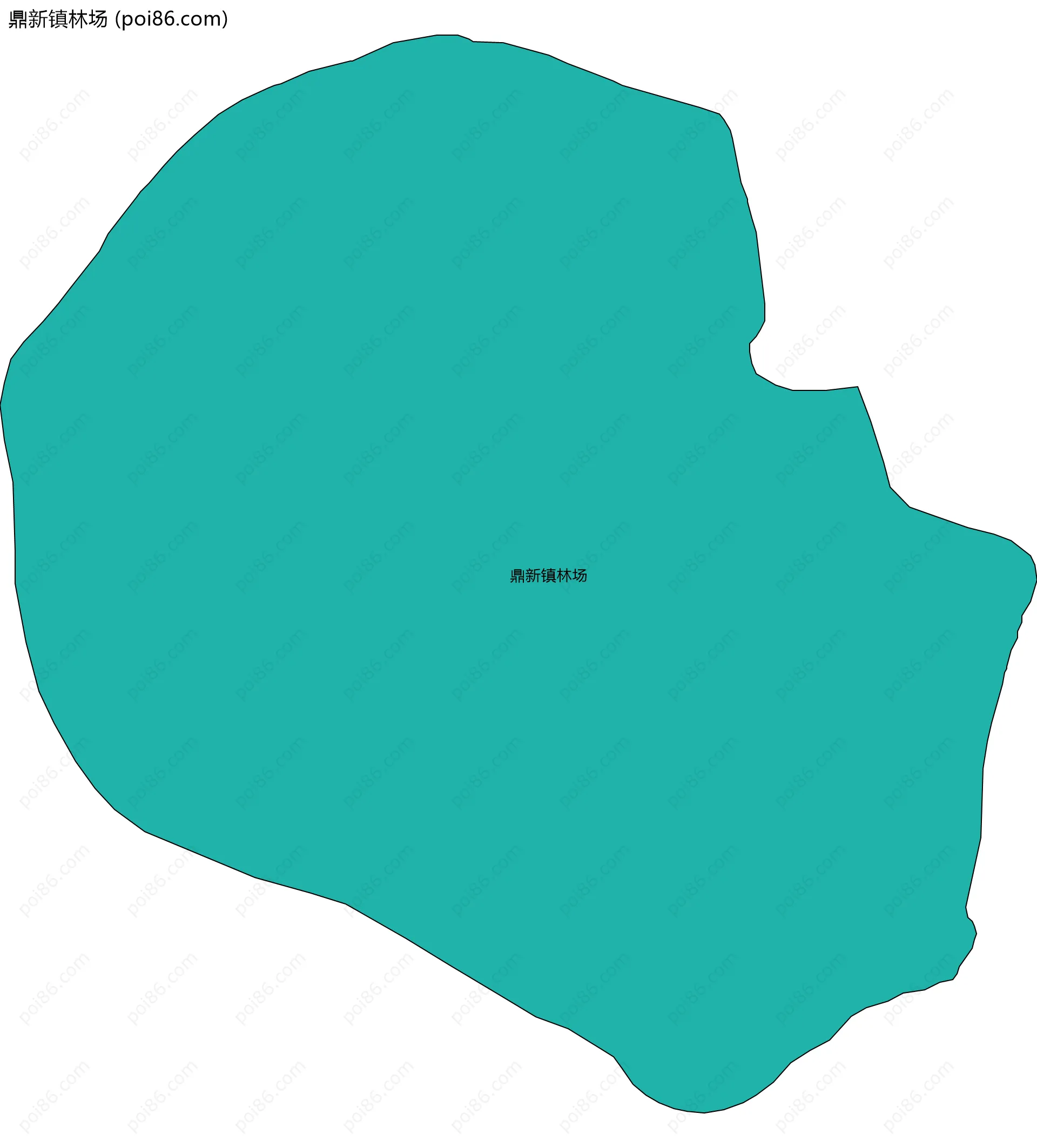 鼎新镇林场边界地图