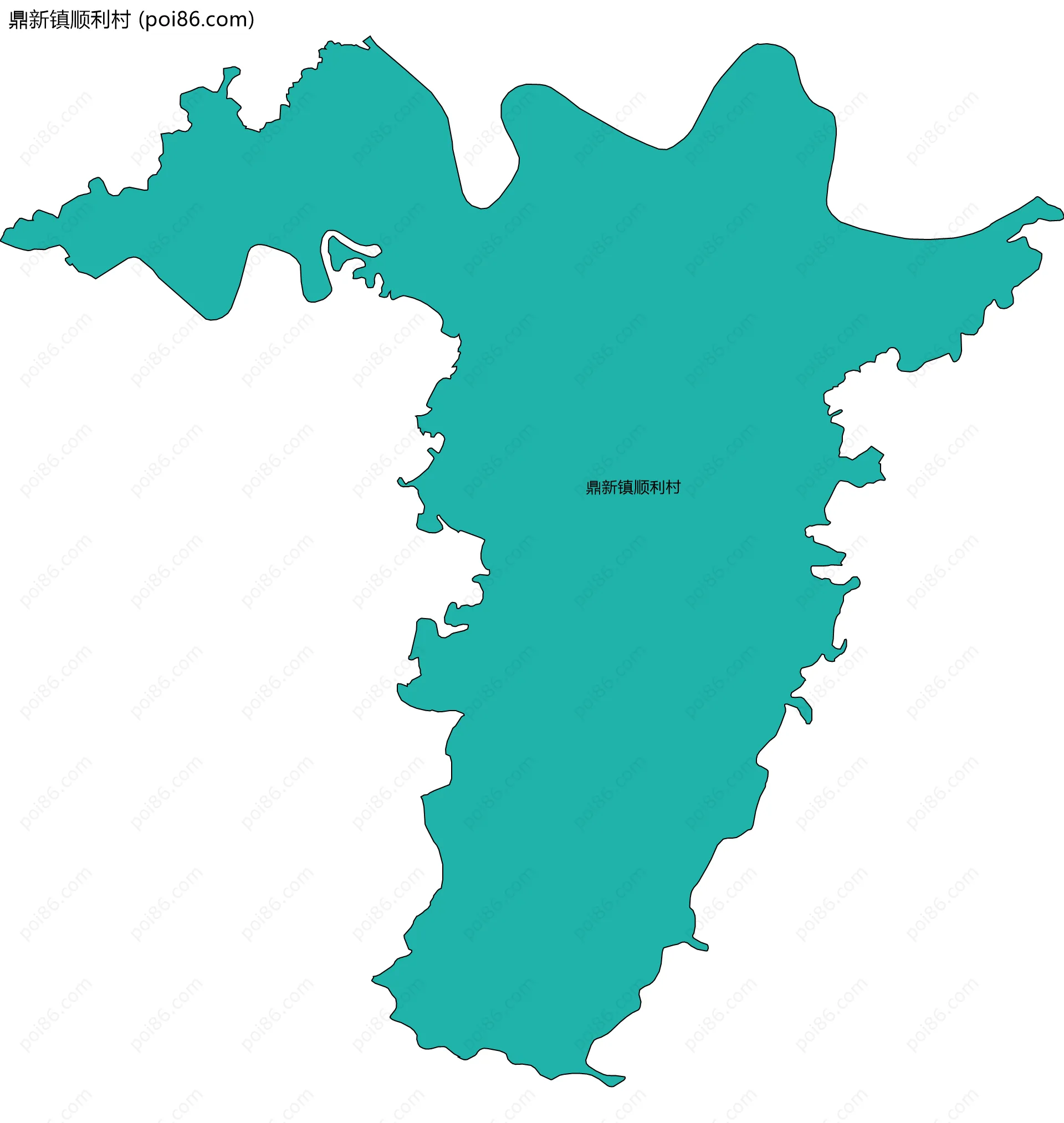 鼎新镇顺利村边界地图