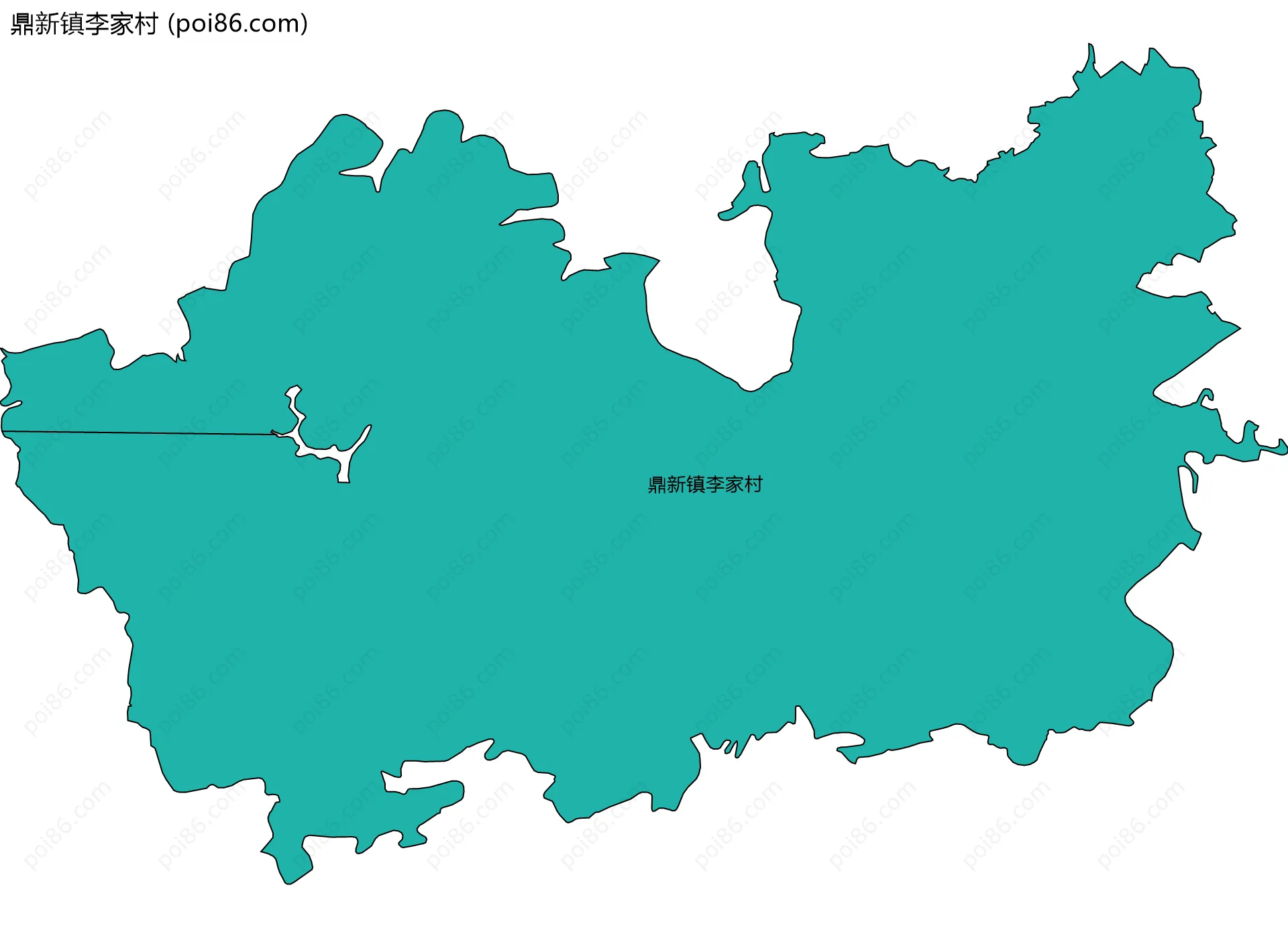 鼎新镇李家村边界地图