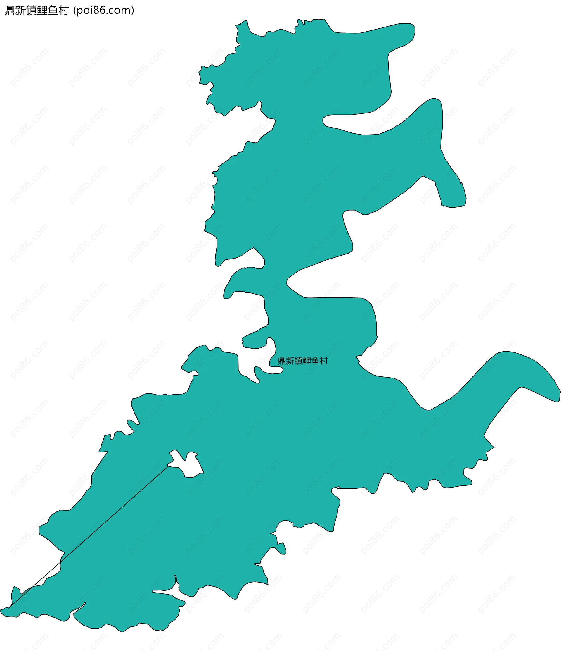 鼎新镇鲤鱼村边界地图