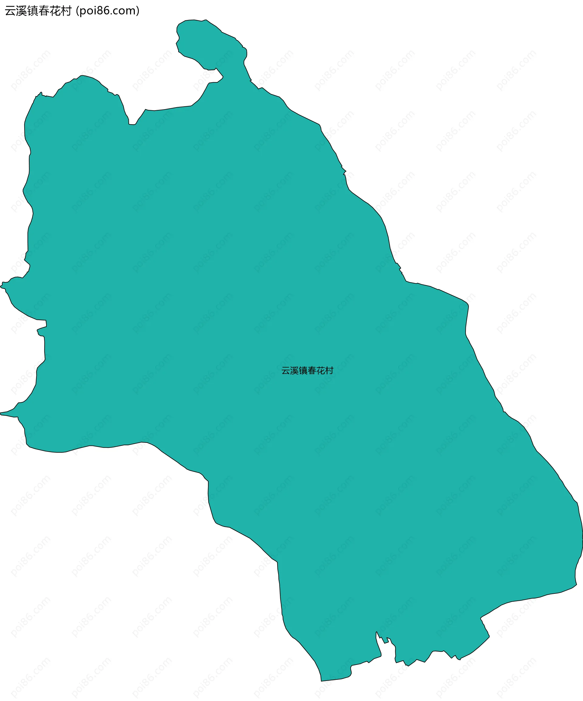 云溪镇春花村边界地图