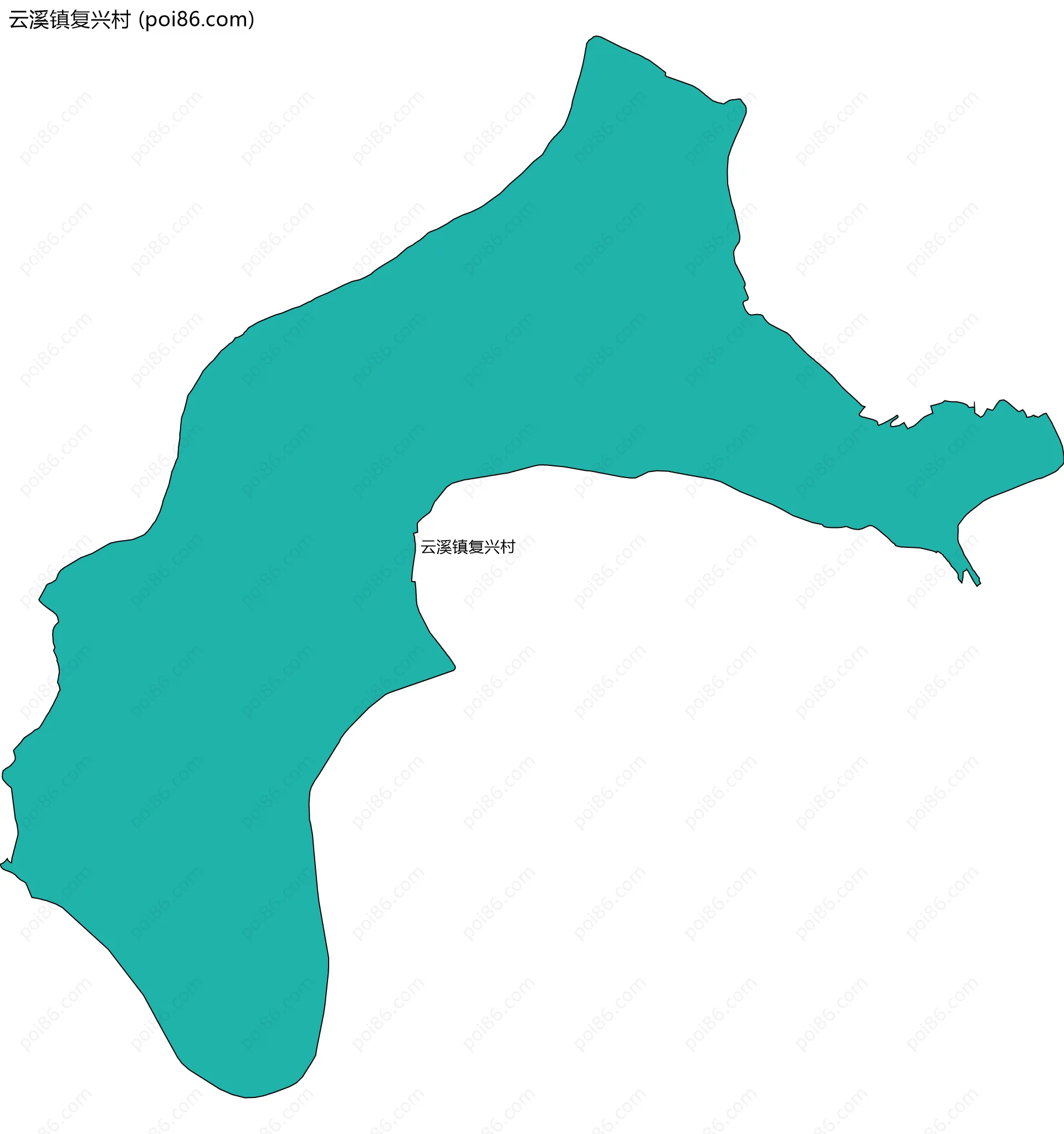 云溪镇复兴村边界地图