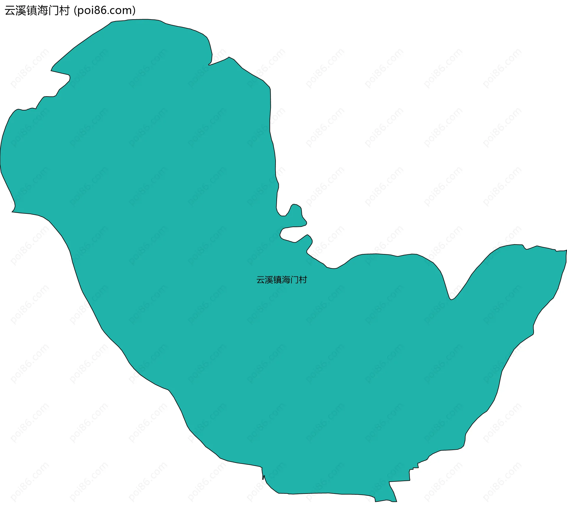 云溪镇海门村边界地图