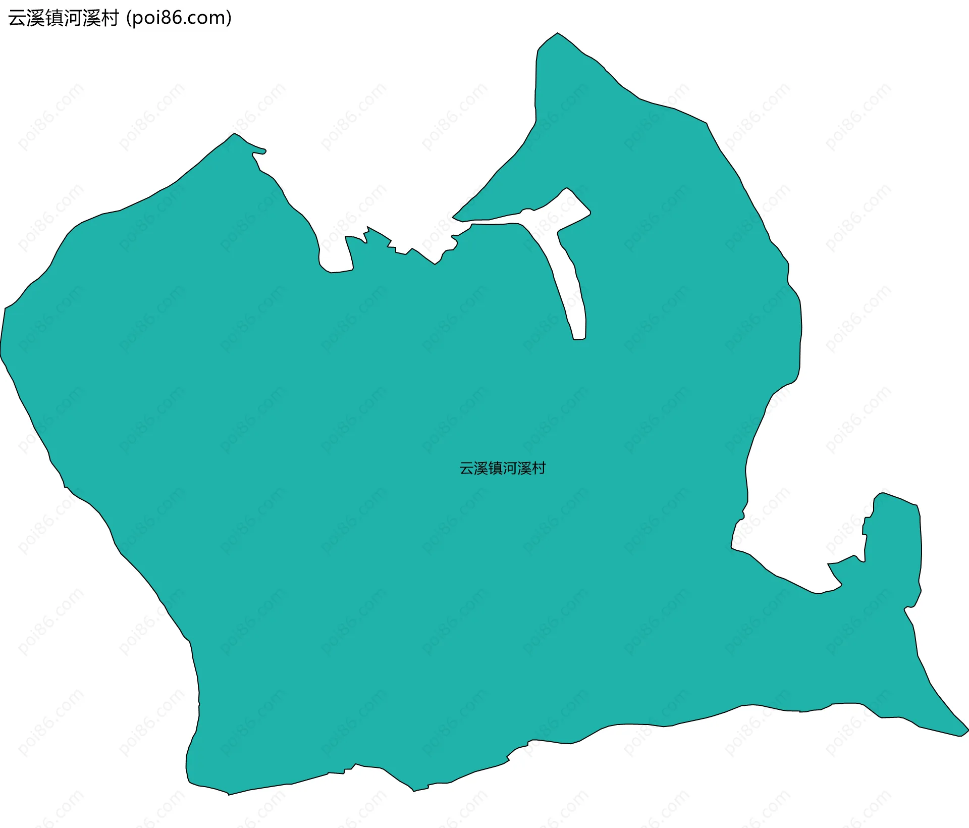 云溪镇河溪村边界地图