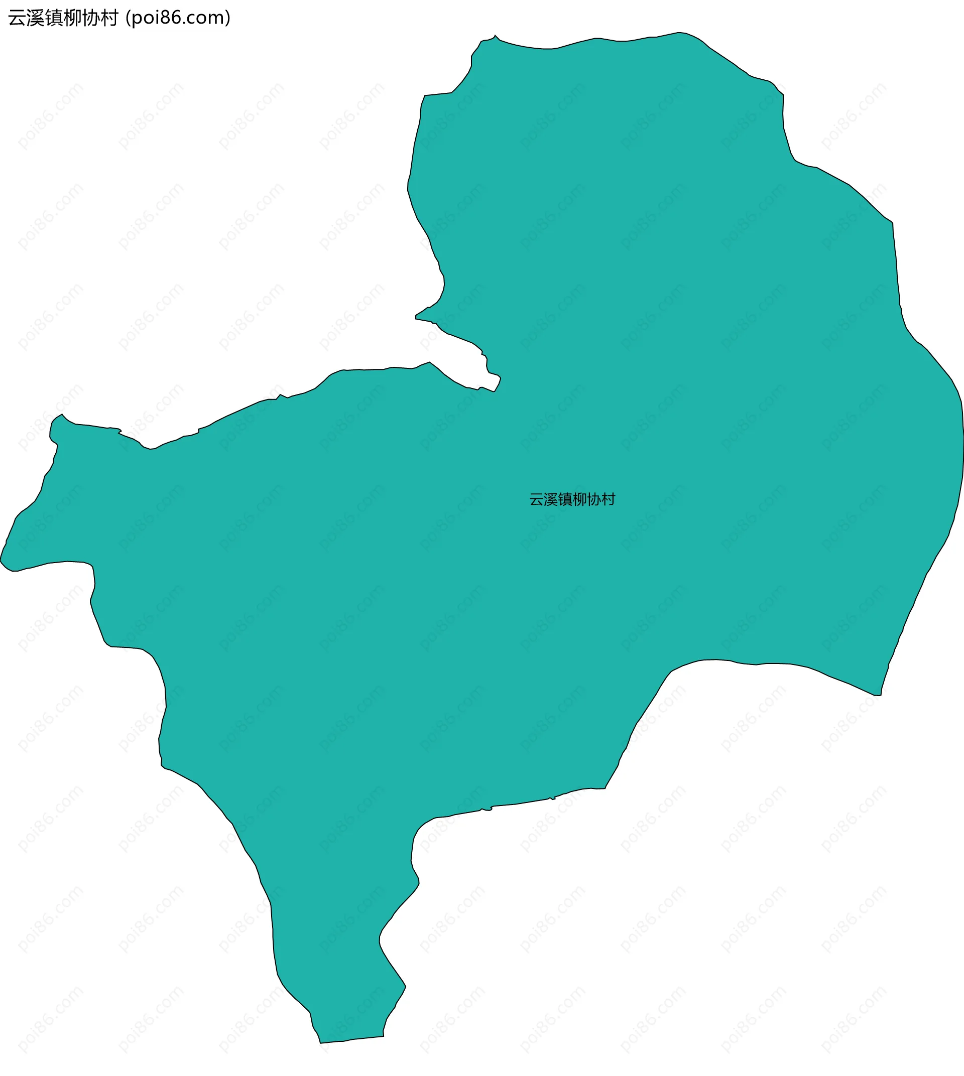 云溪镇柳协村边界地图