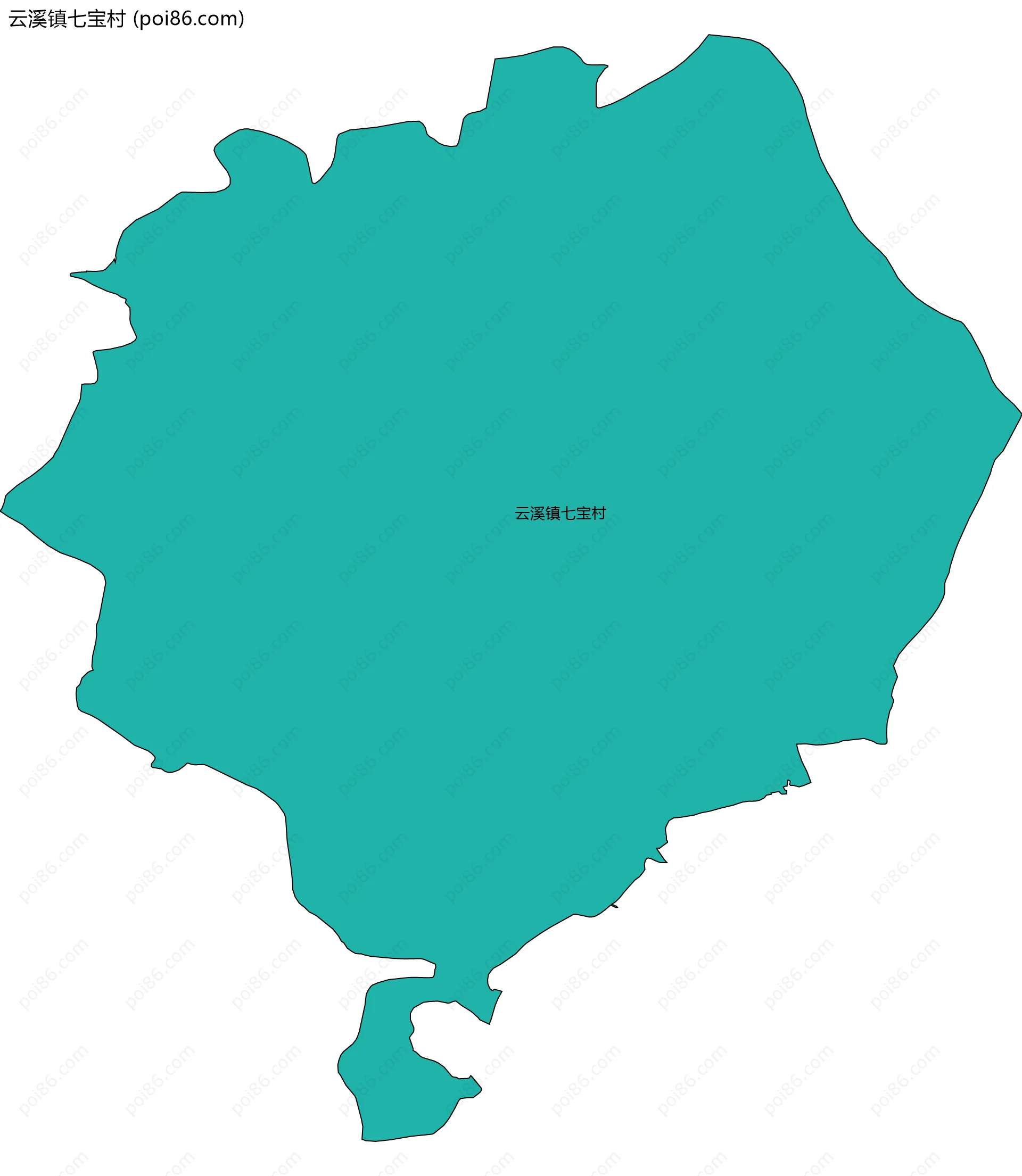 云溪镇七宝村边界地图