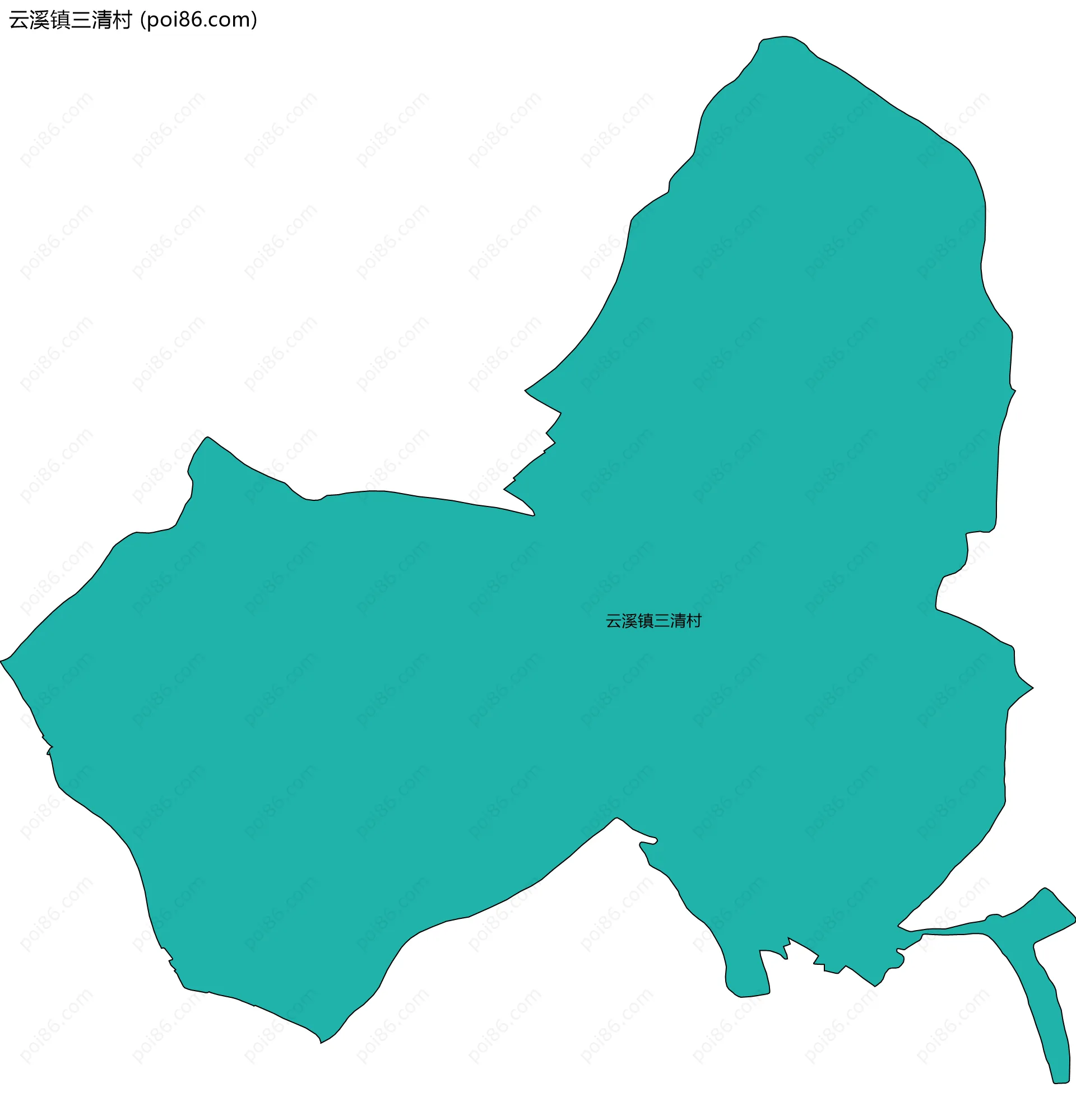 云溪镇三清村边界地图