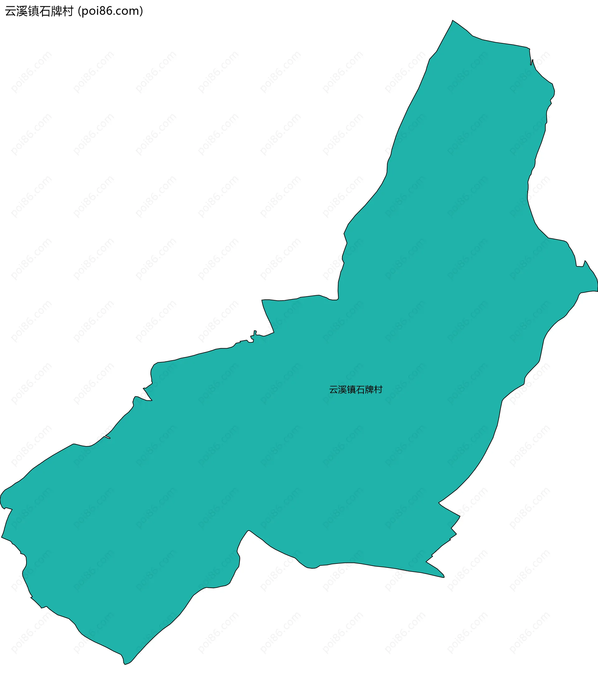 云溪镇石牌村边界地图