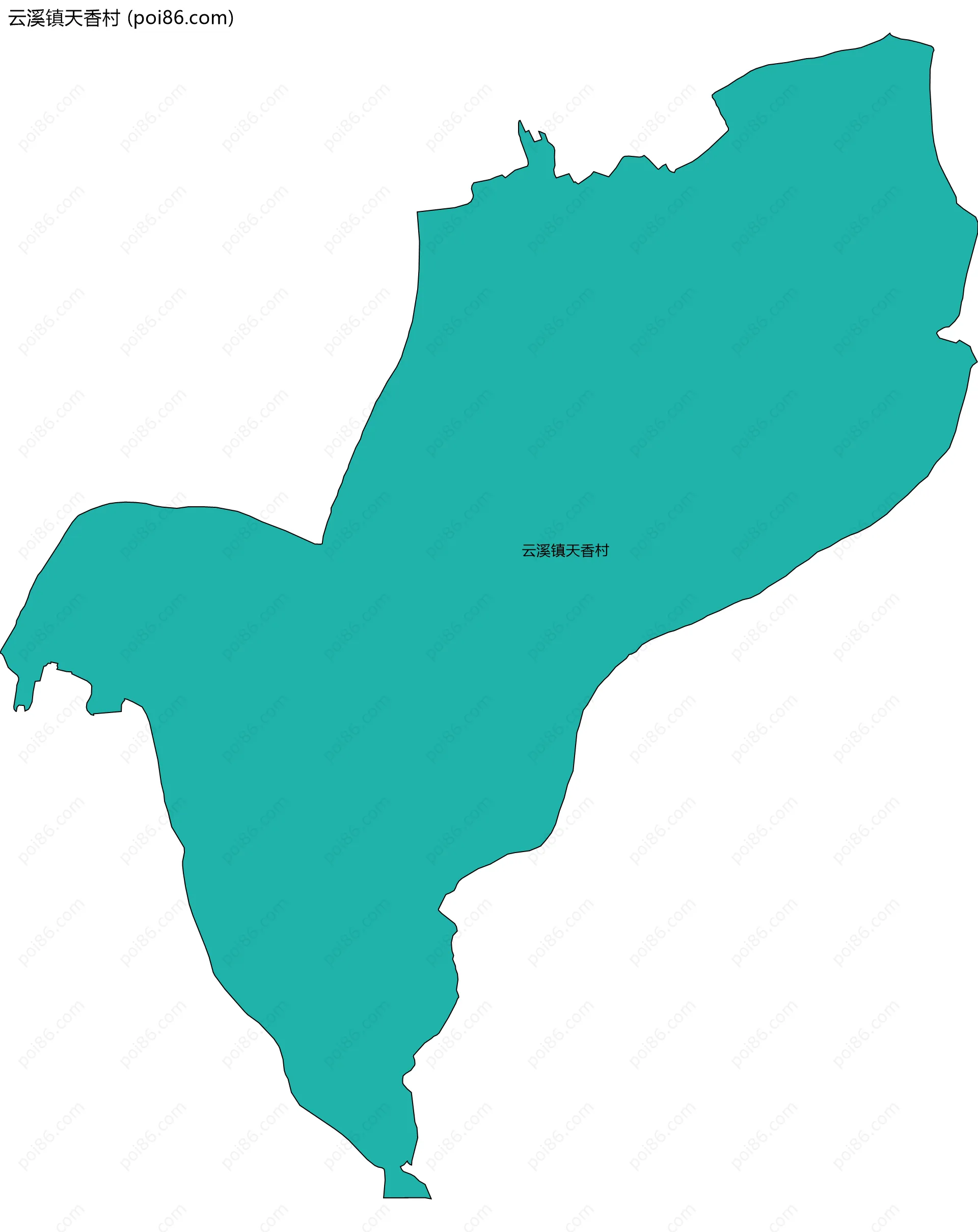 云溪镇天香村边界地图
