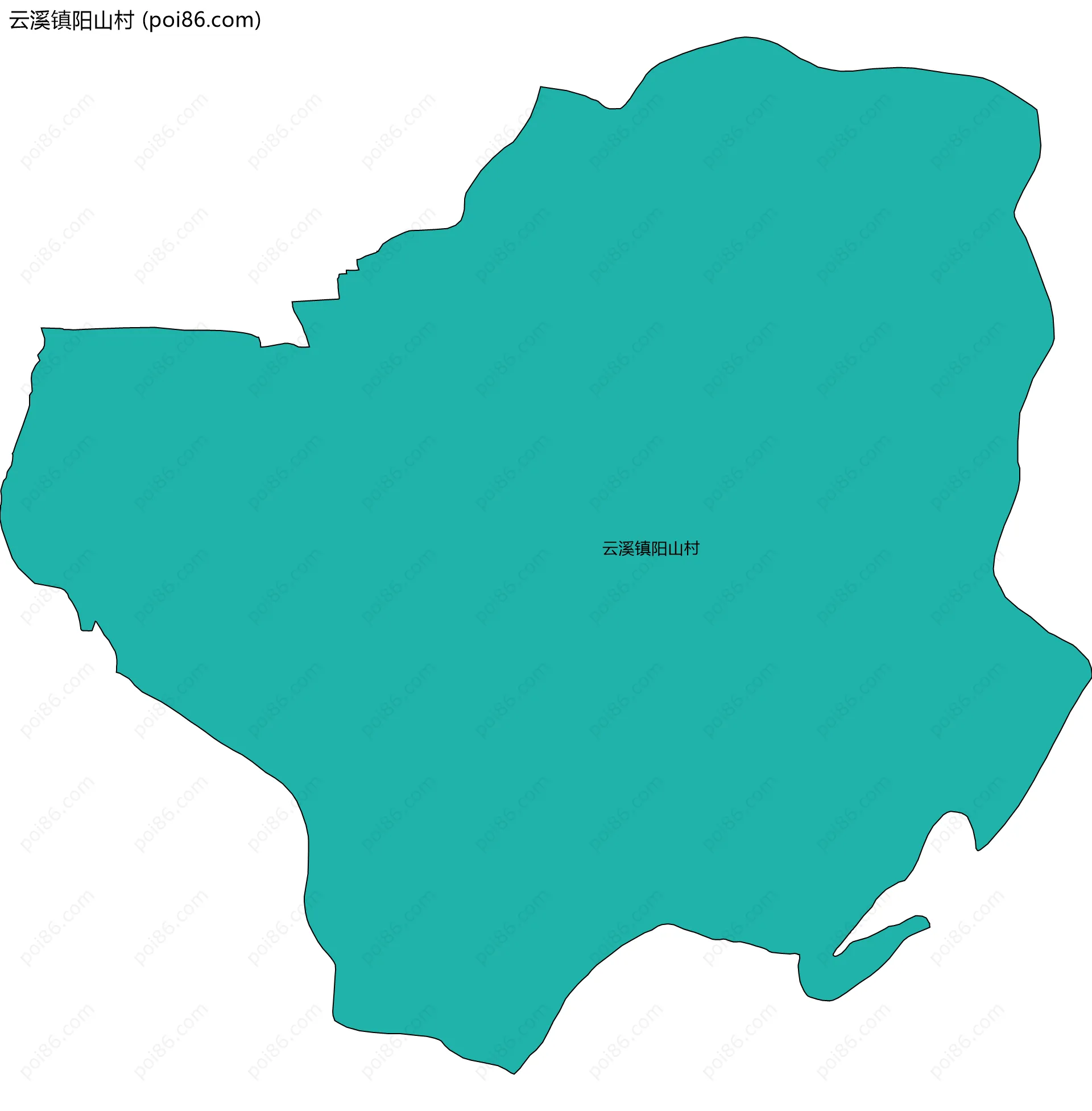 云溪镇阳山村边界地图