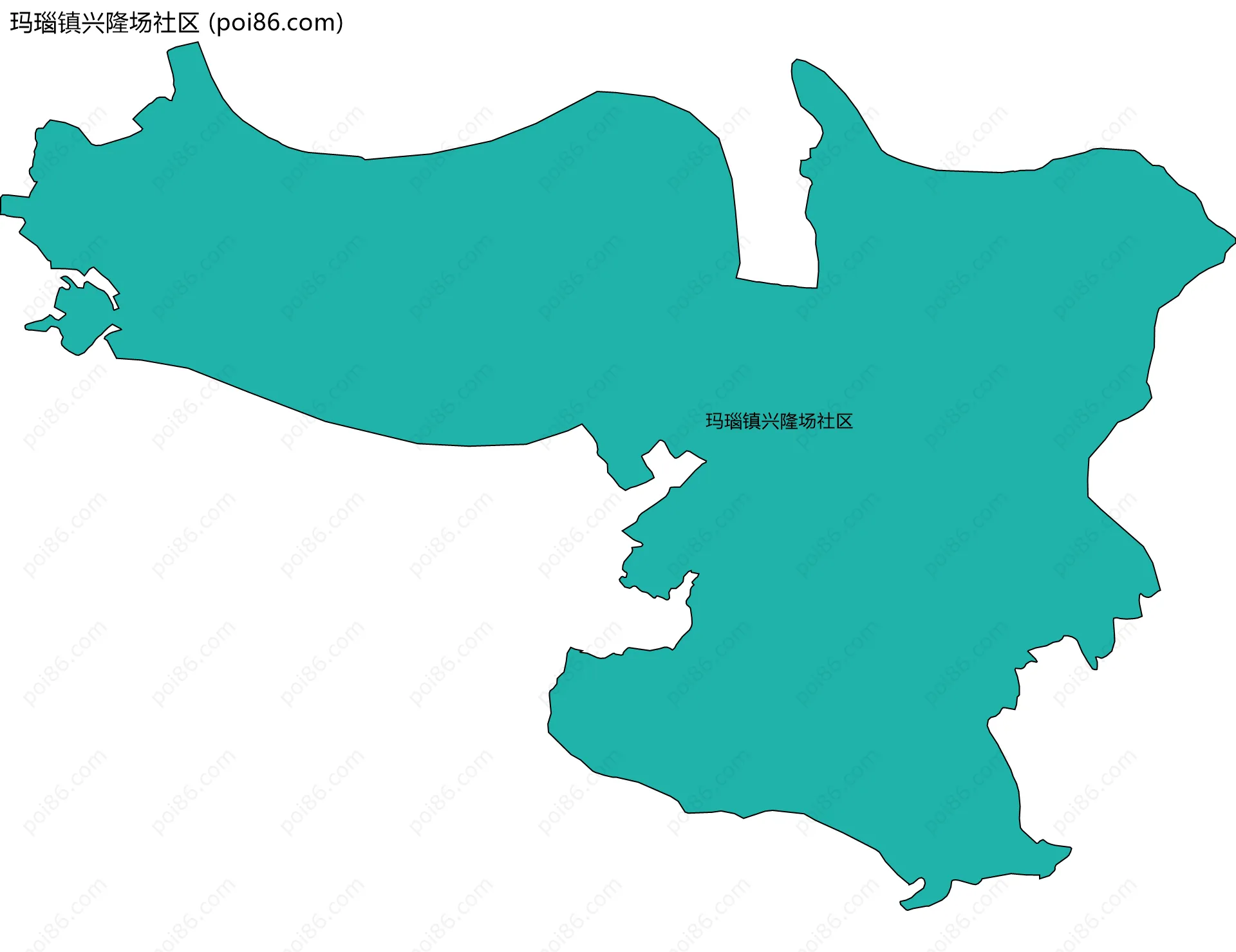 玛瑙镇兴隆场社区边界地图