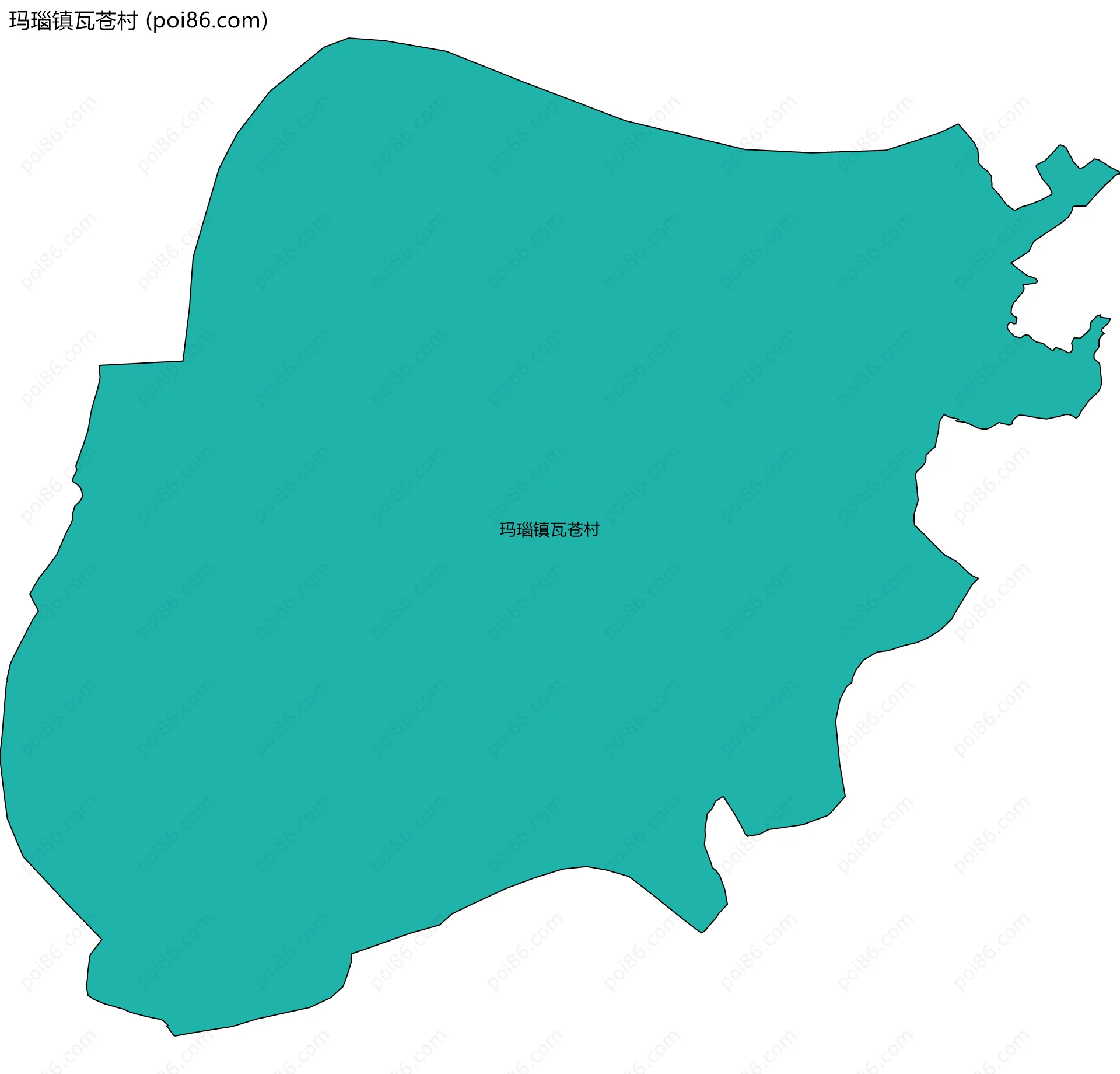玛瑙镇瓦苍村边界地图