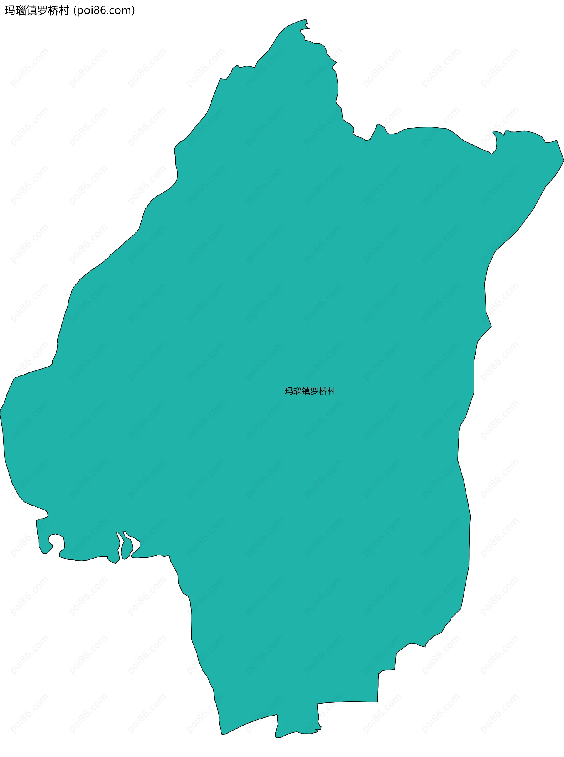 玛瑙镇罗桥村边界地图