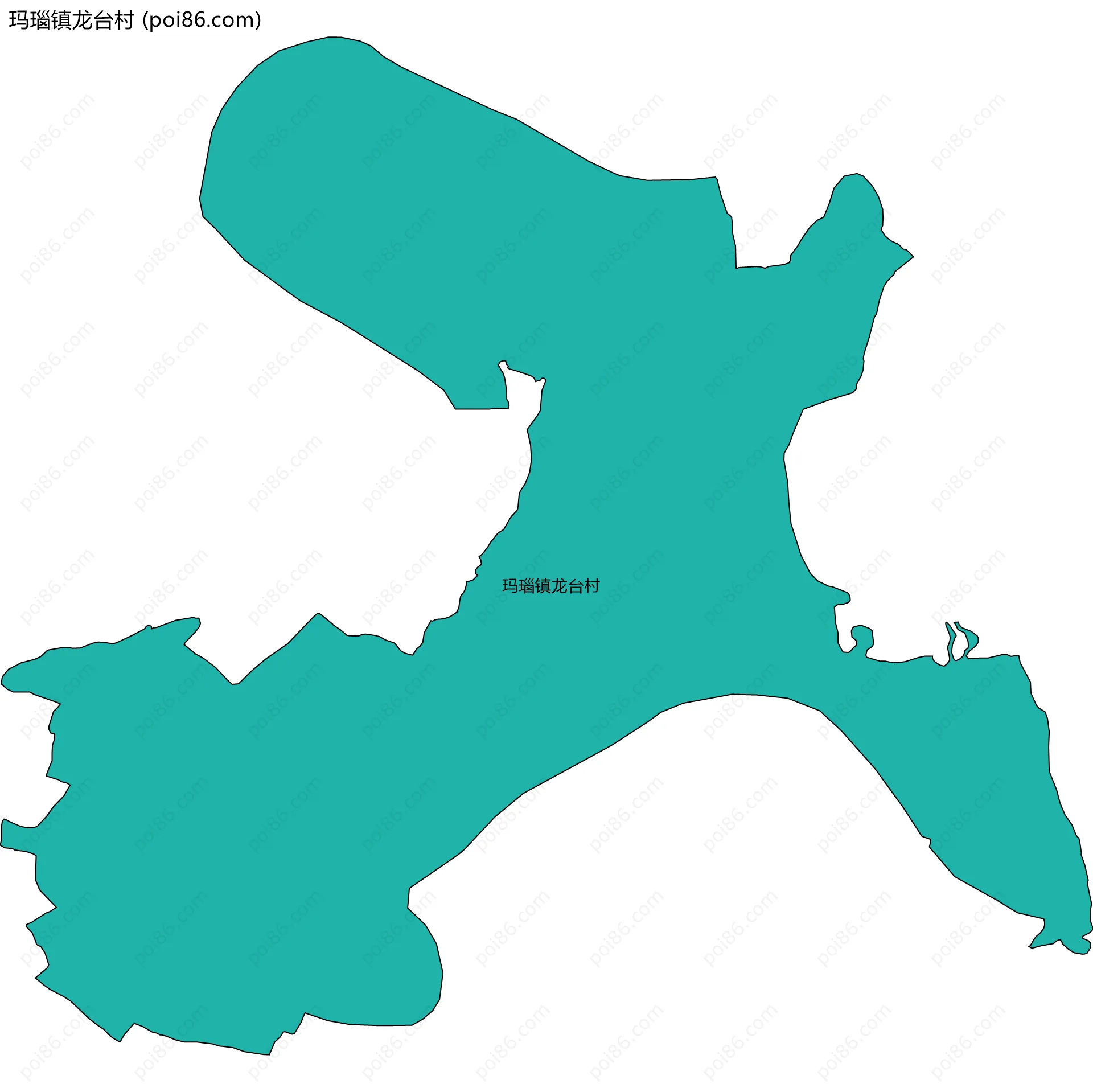 玛瑙镇龙台村边界地图