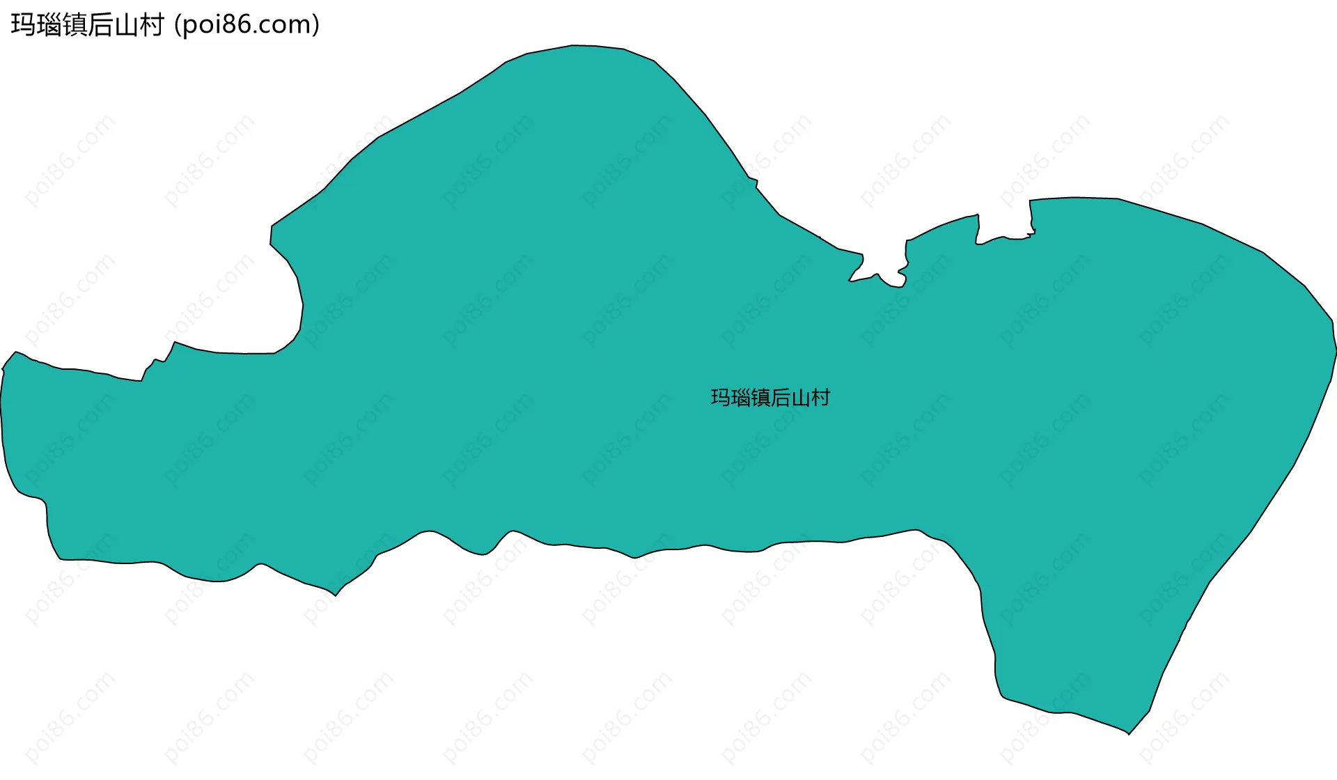 玛瑙镇后山村边界地图
