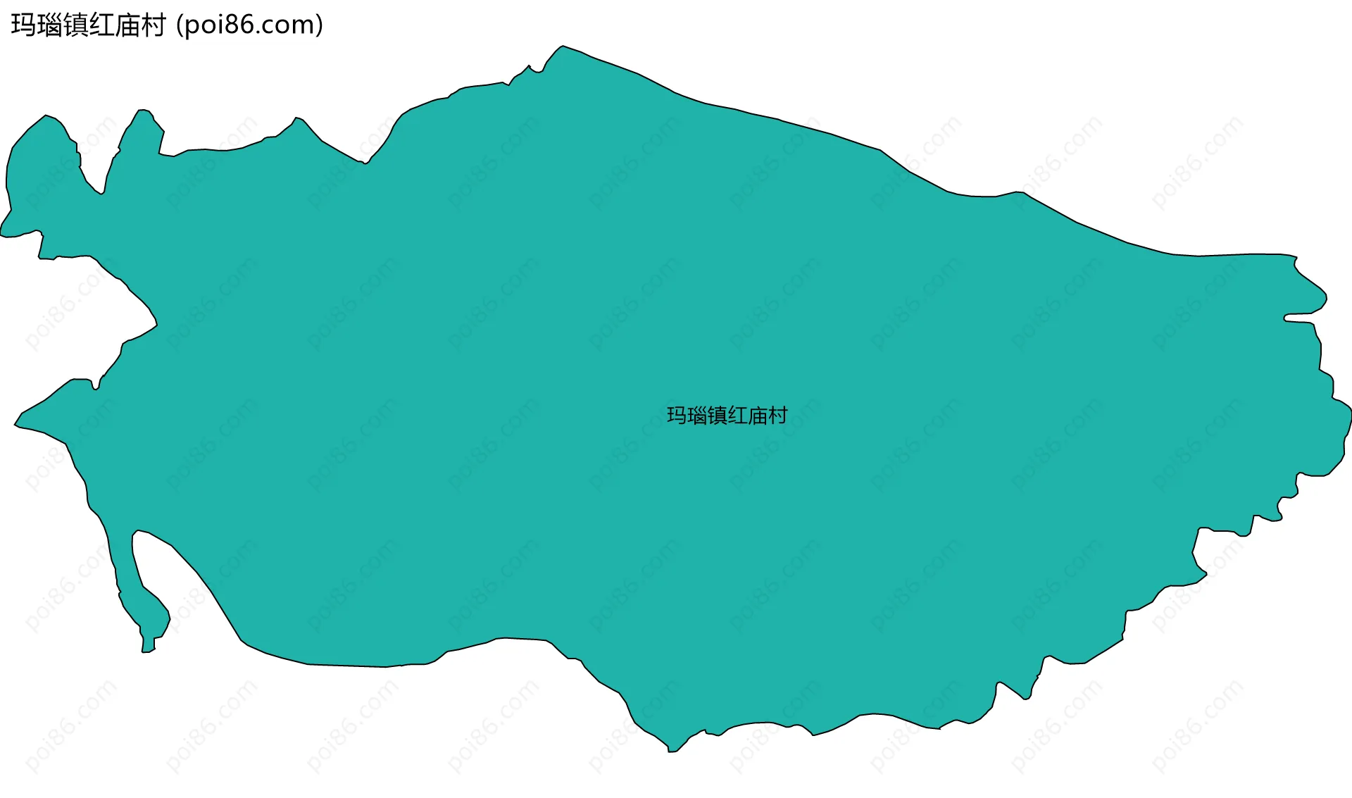 玛瑙镇红庙村边界地图